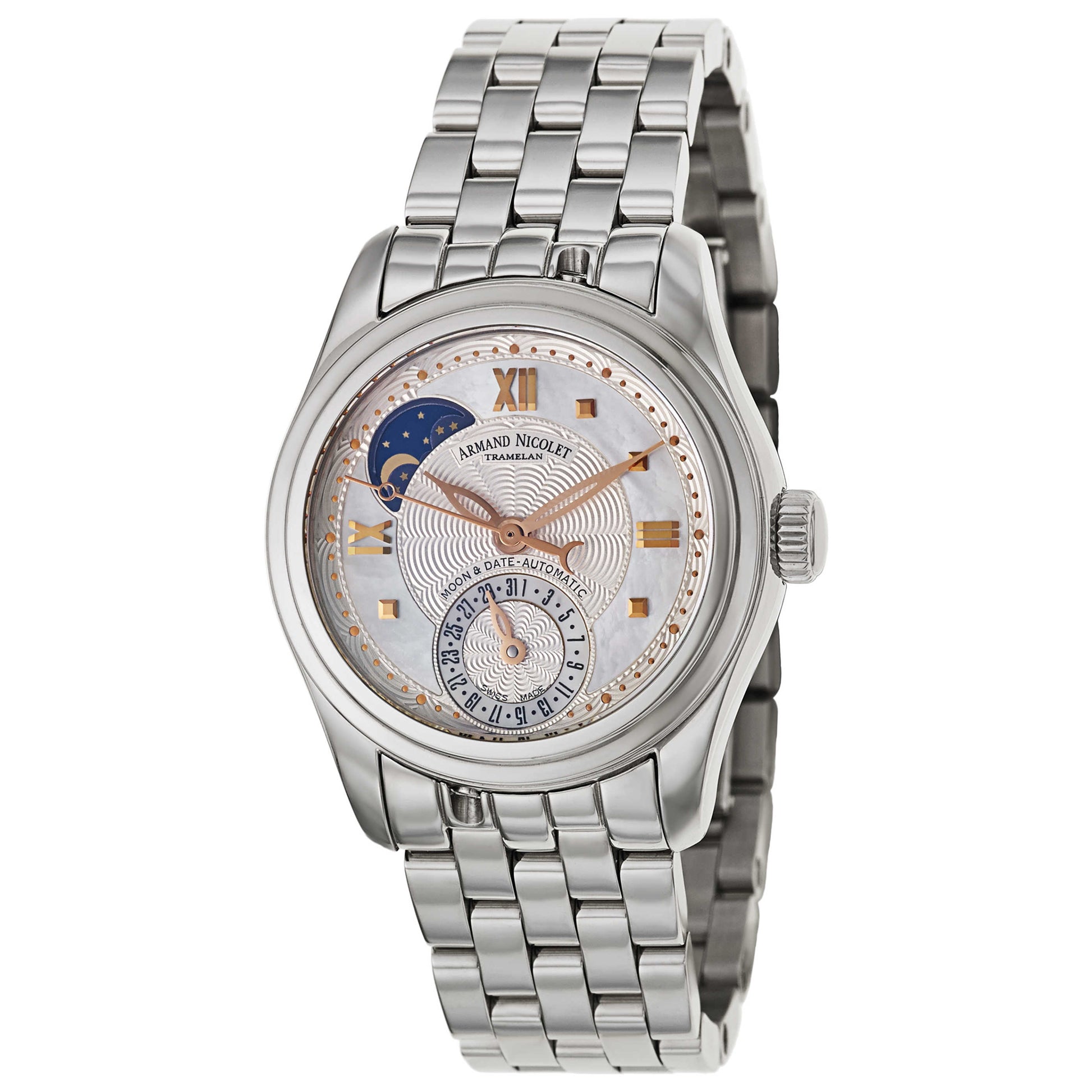 Front view of Armand Nicolet M03 Women's Automatic Watch 9151A-AO-M9150