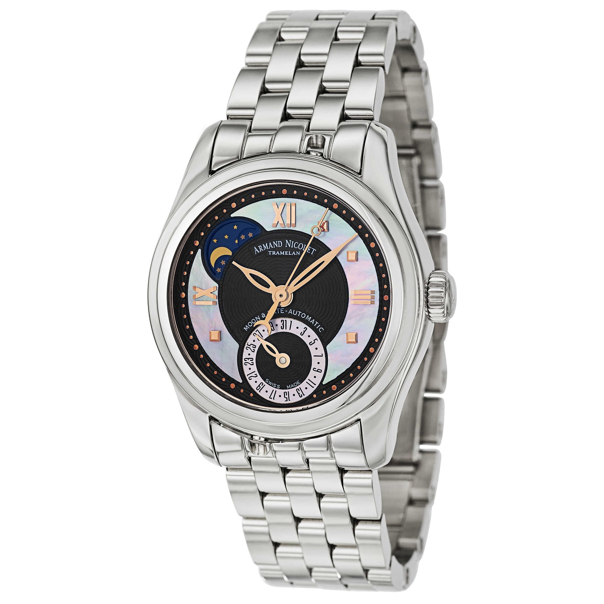 Front view of Armand Nicolet M03 Women's Automatic Watch 9151A-NN-M9150