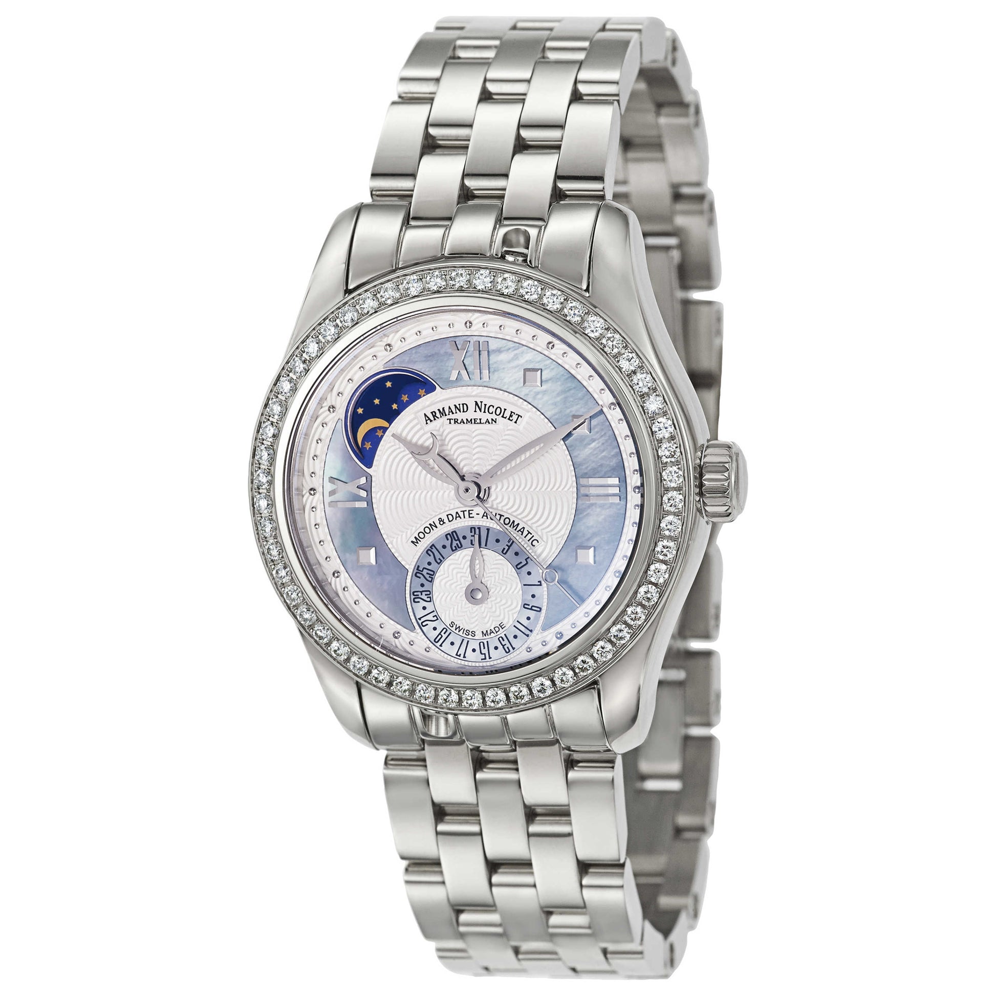 Front view of Armand Nicolet M03 Women's Automatic Watch 9151D-AK-M9150