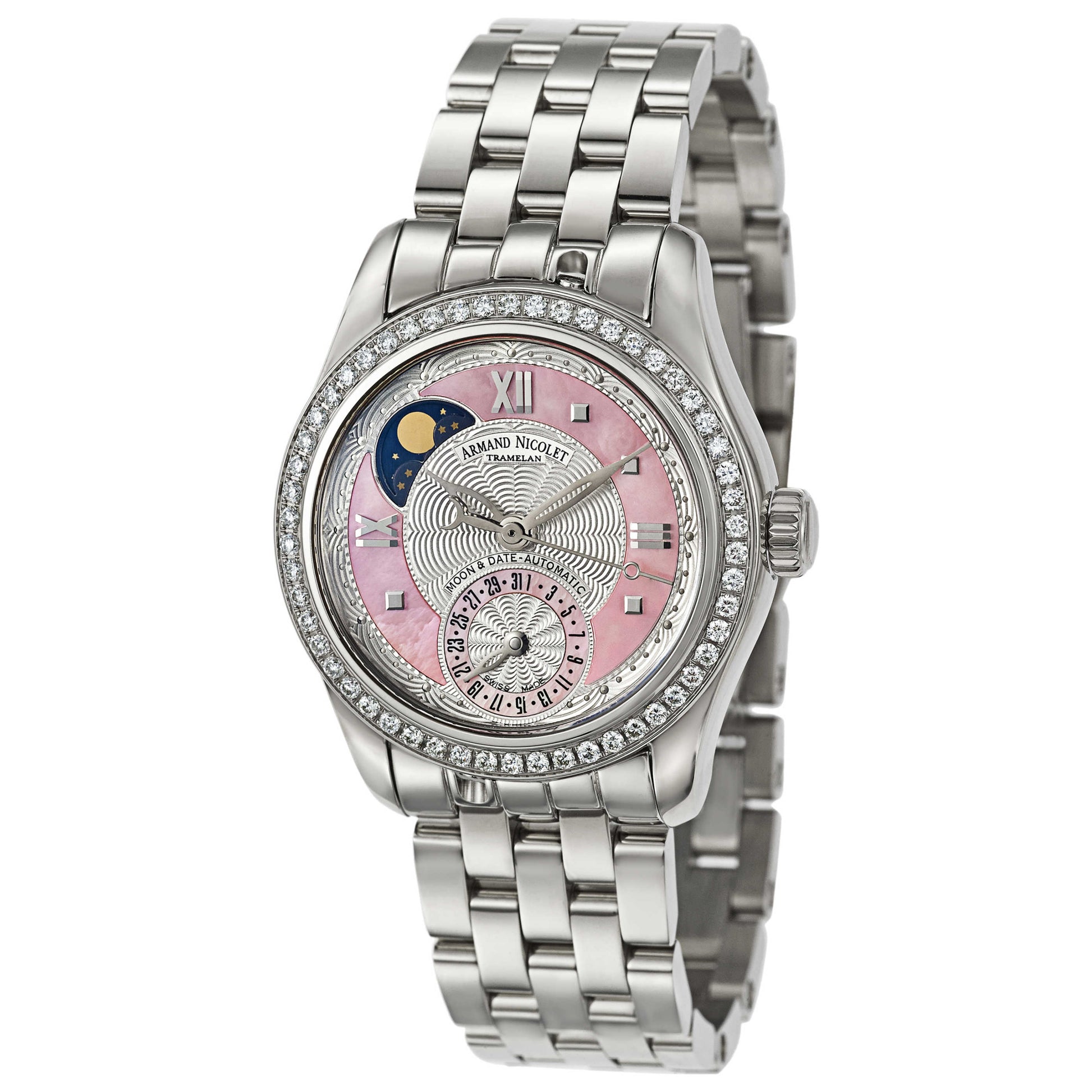 Front view of Armand Nicolet M03 Women's Automatic Watch 9151D-AS-M9150
