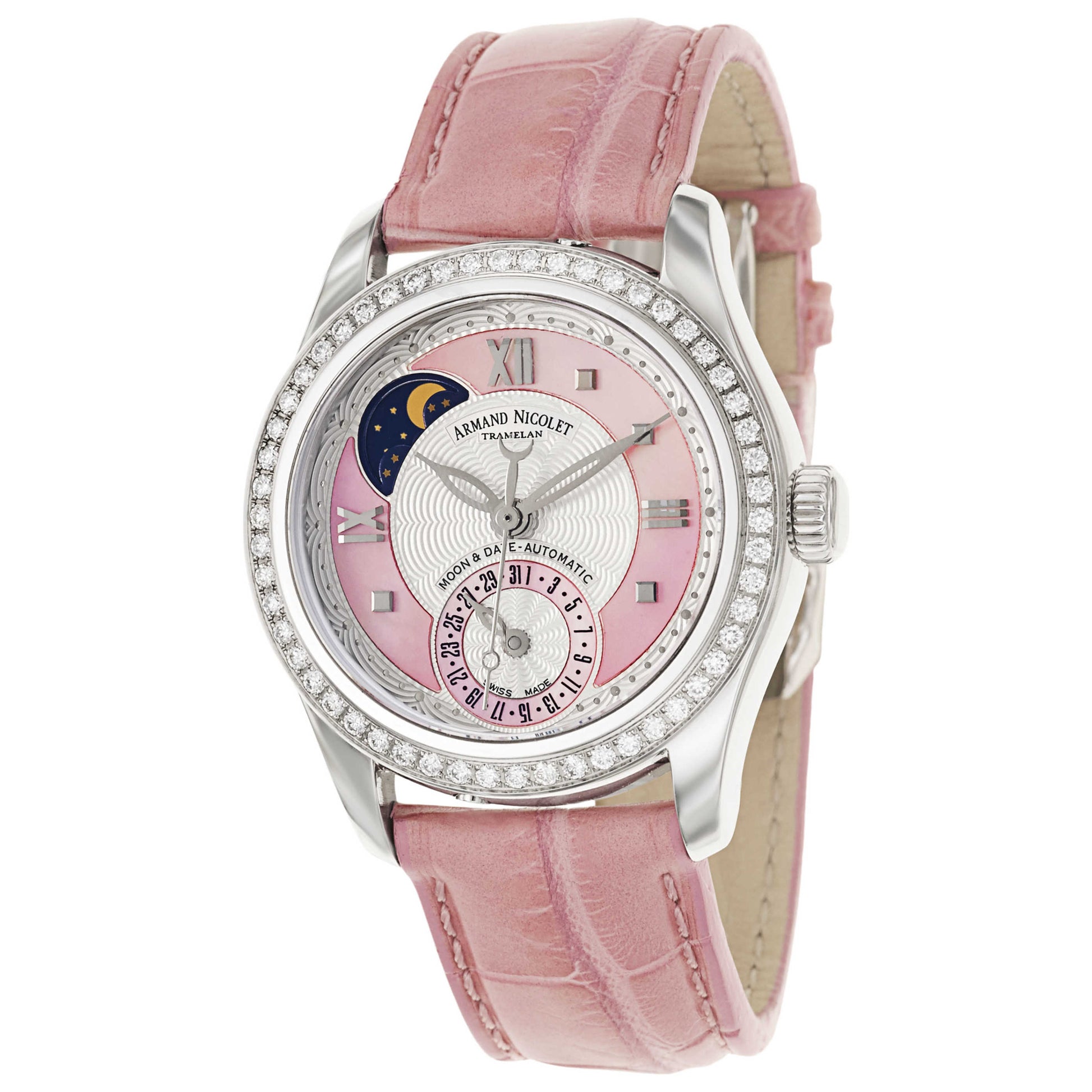 Front view of Armand Nicolet M03 Women's Automatic Watch 9151D-AS-P915RS8