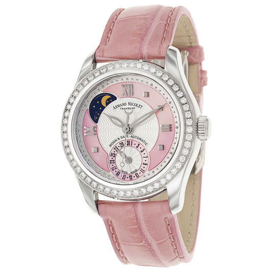 Front view of Armand Nicolet M03 Women's Automatic Watch 9151D-AS-P915RS8