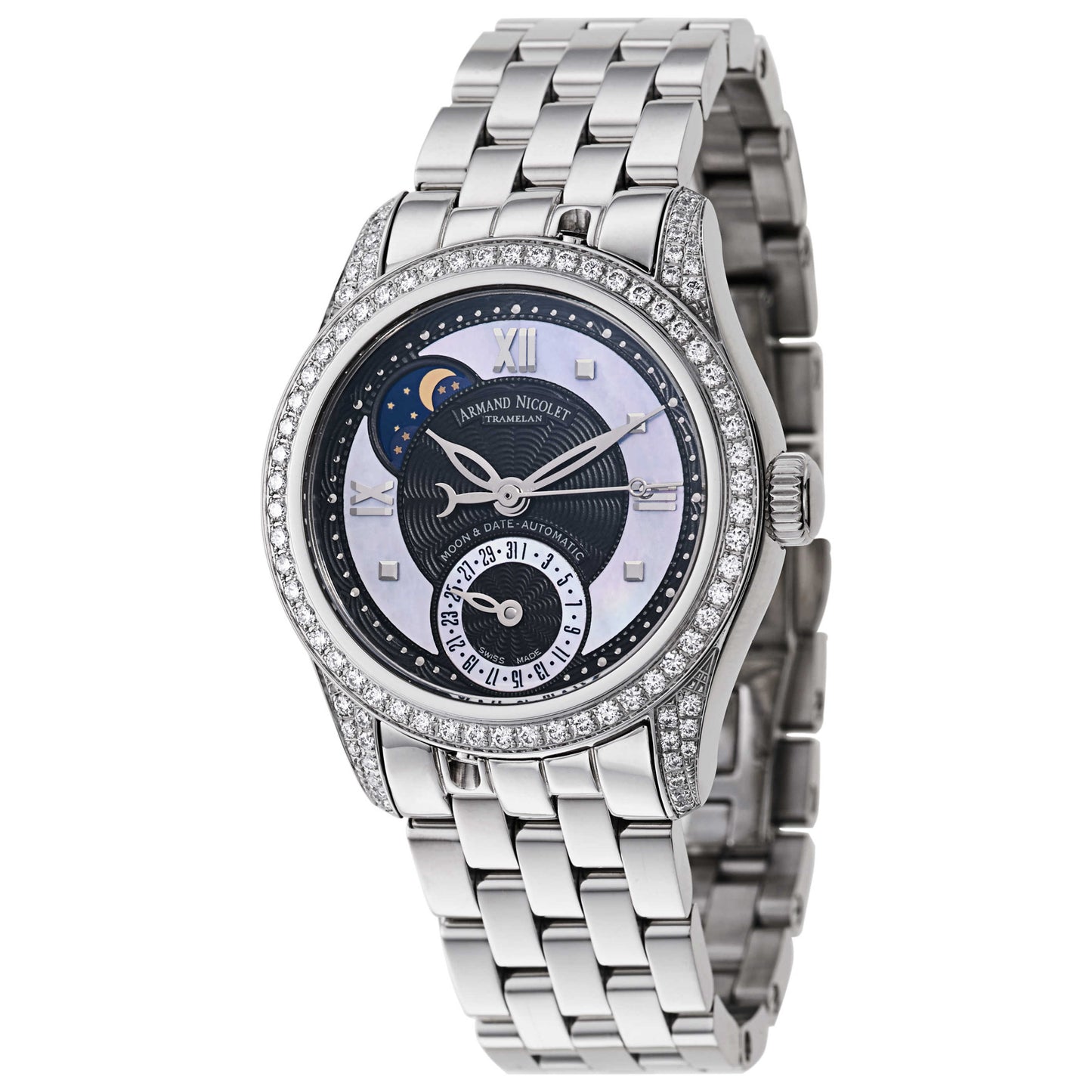 Front view of Armand Nicolet M03 Women's Automatic Watch 9151L-NN-M9150