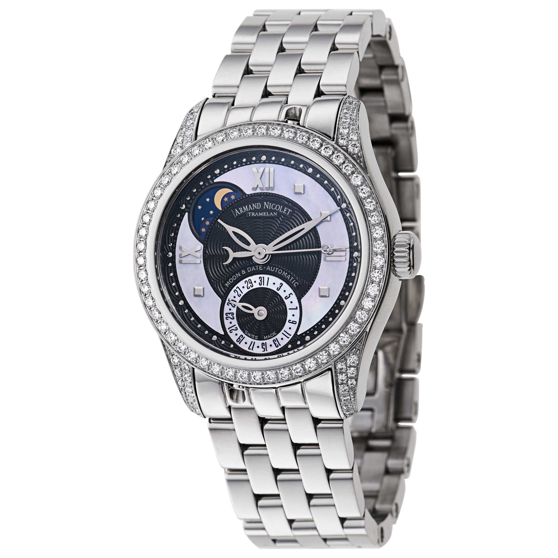 Front view of Armand Nicolet M03 Women's Automatic Watch 9151L-NN-M9150