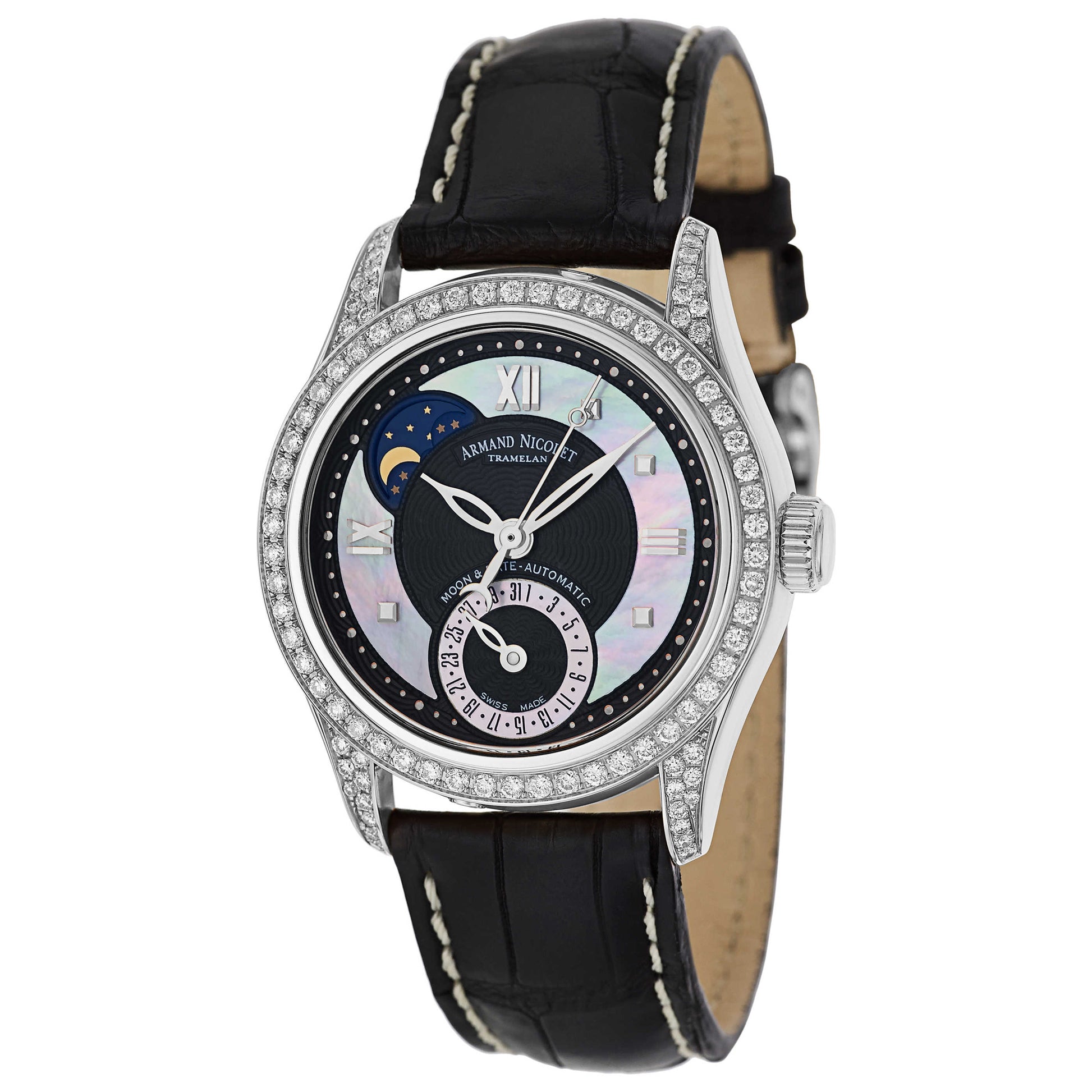 Front view of Armand Nicolet M03 Women's Automatic Watch 9151L-NN-P915NR8