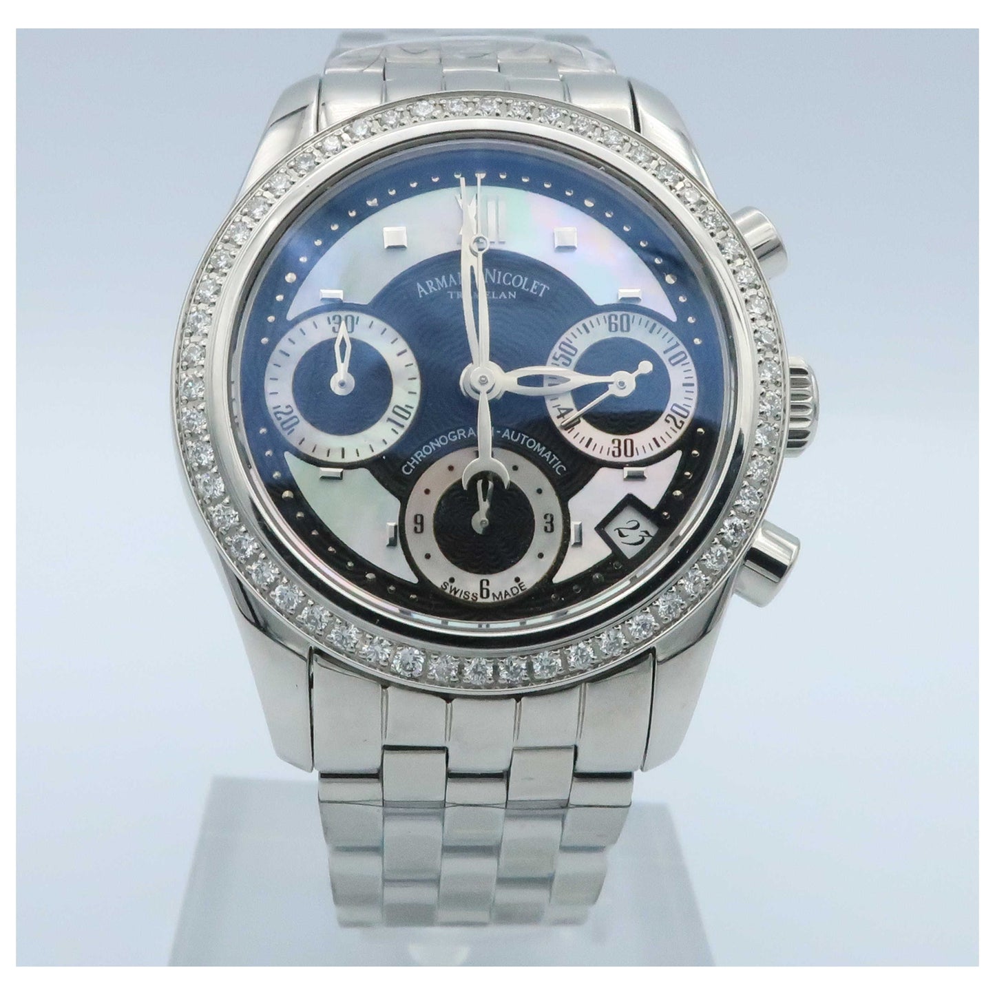 Front view of Armand Nicolet M03 Women's Automatic Watch 9154D-NN-M9150-SDV