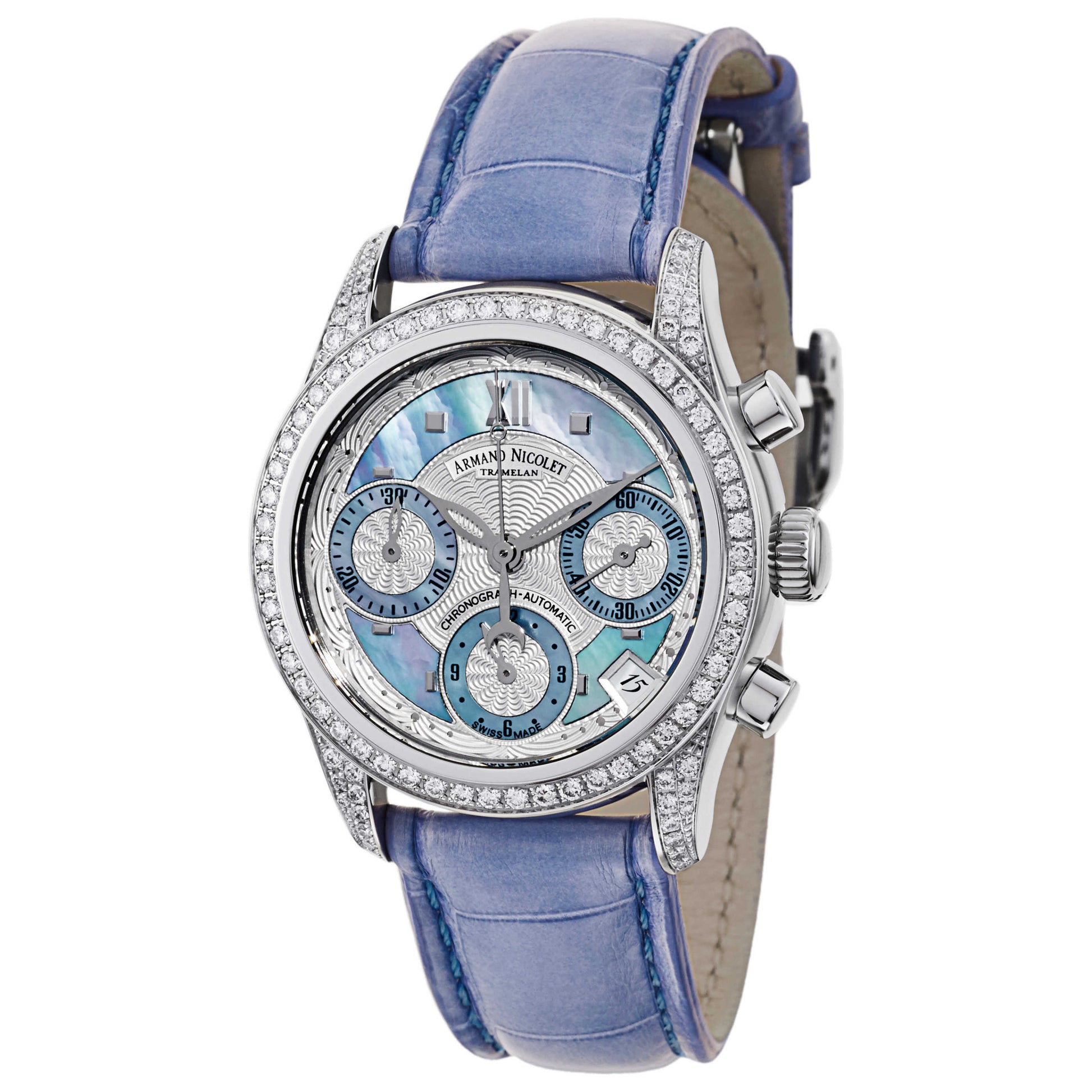 Front view of Armand Nicolet M03 Women's Automatic Watch 9154L-AK-P915VL8