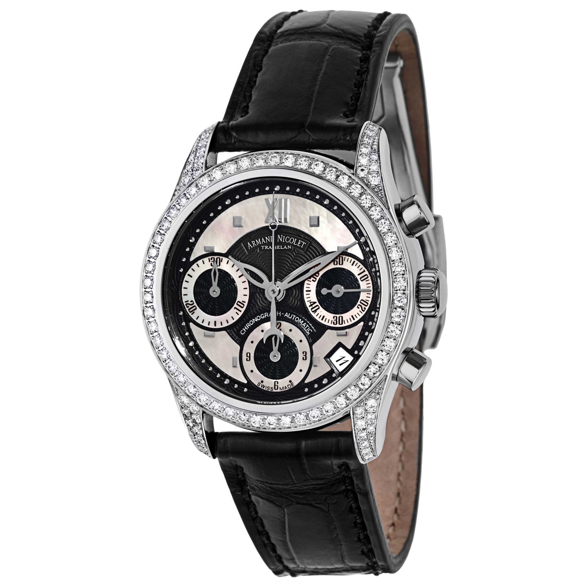 Front view of Armand Nicolet M03 Women's Automatic Watch 9154L-NN-P953NR8