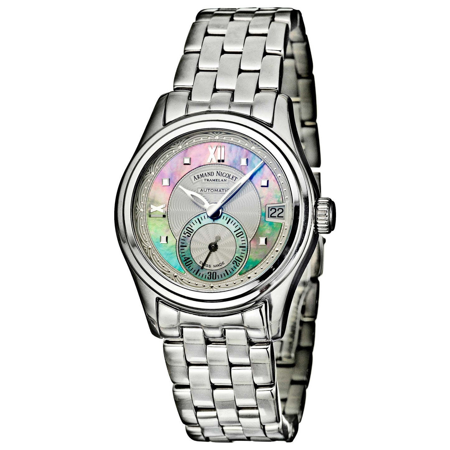 Front view of Armand Nicolet M03 Women's Automatic Watch 9155A-AK-M9150