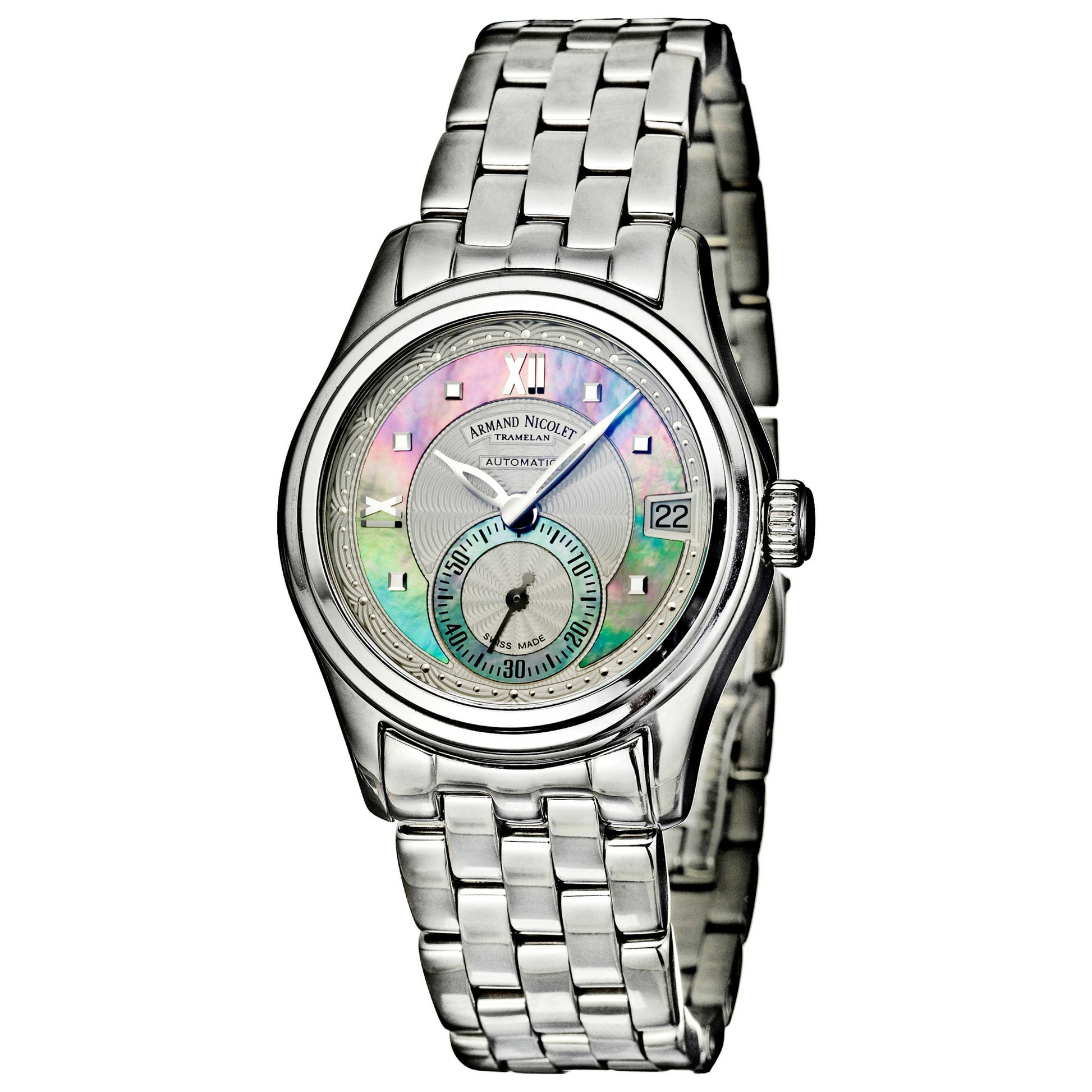 Front view of Armand Nicolet M03 Women's Automatic Watch 9155A-AK-M9150