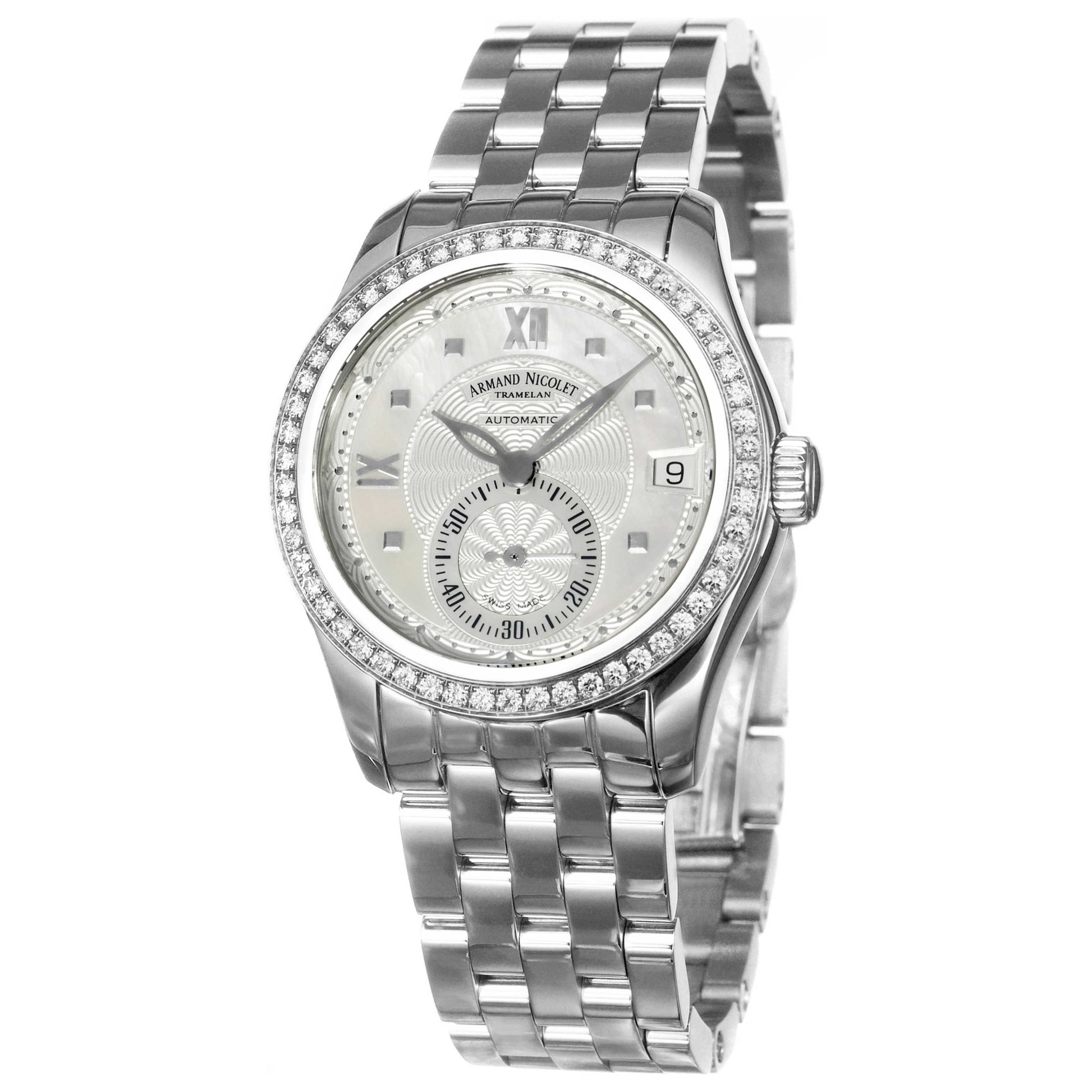 Front view of Armand Nicolet M03 Women's Automatic Watch 9155D-AN-M9150