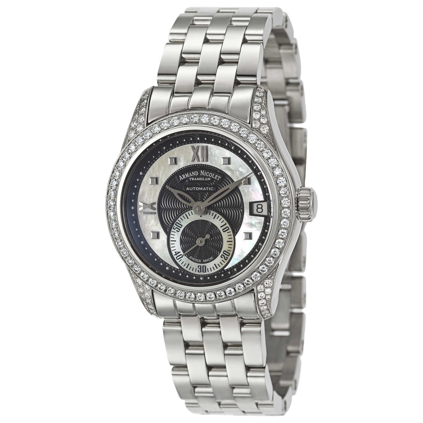 Front view of Armand Nicolet M03 Women's Automatic Watch 9155L-NN-M9150