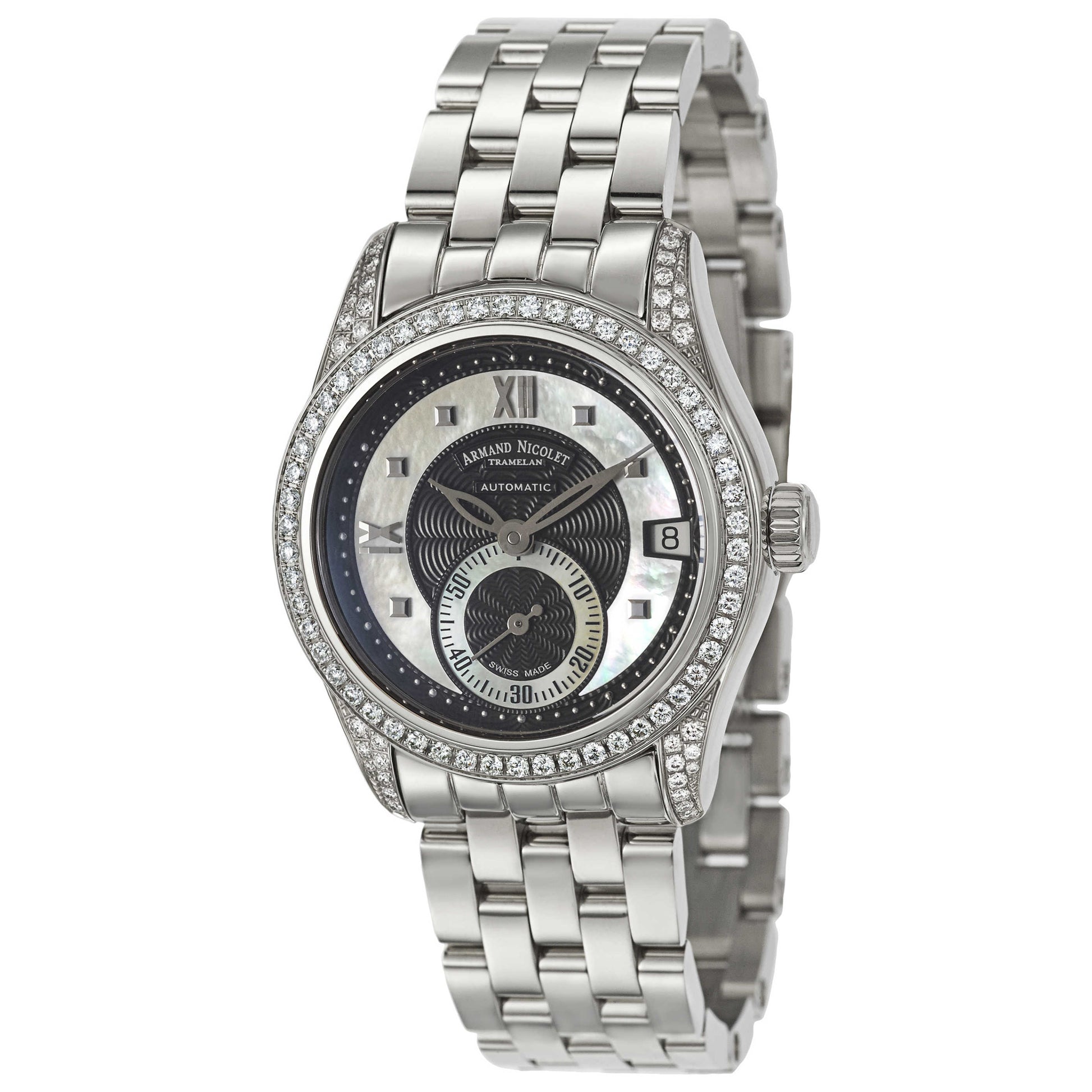 Front view of Armand Nicolet M03 Women's Automatic Watch 9155L-NN-M9150