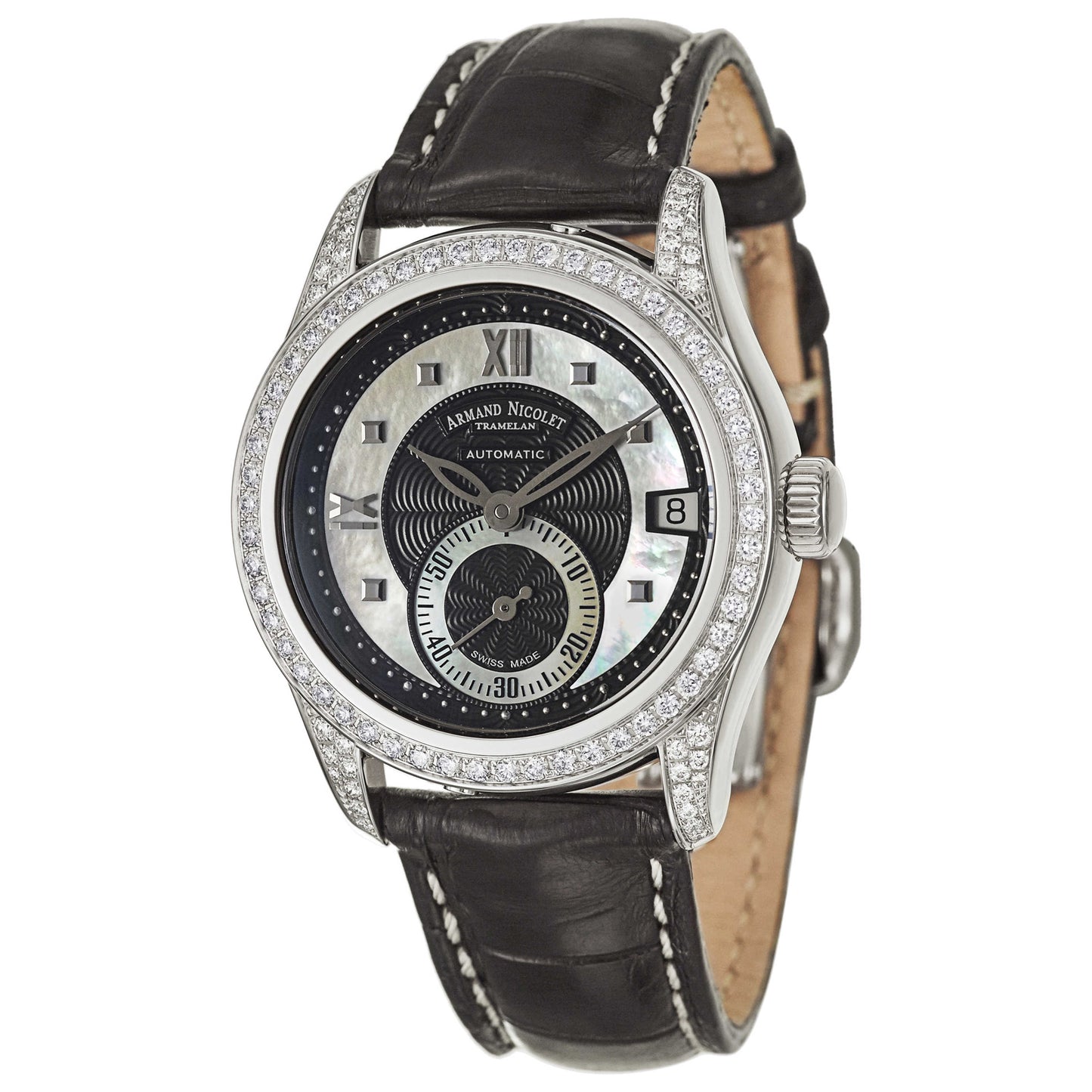 Front view of Armand Nicolet M03 Women's Automatic Watch 9155L-NN-P915NR8