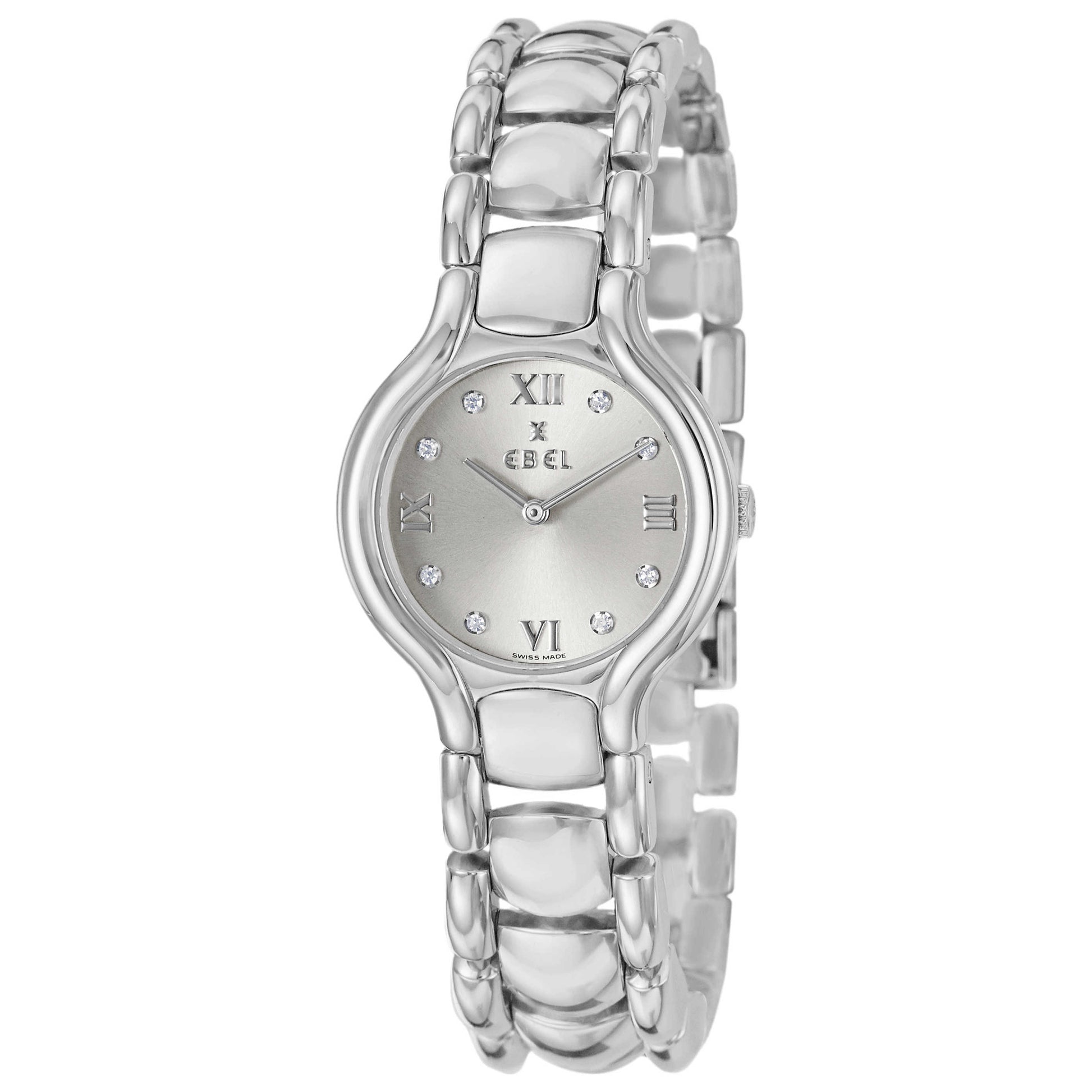 Front view of Ebel Beluga Women's Swiss Quartz (Battery-Powered) Watch 9157421-6850