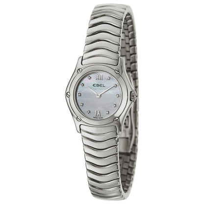 Front view of Ebel Classic Wave Women's Swiss Quartz (Battery-Powered) Watch 9157F12-9725