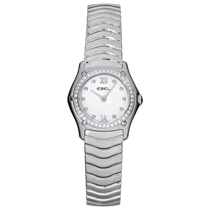 Front view of Ebel Classic Wave Women's Swiss Quartz (Battery-Powered) Watch 9157F14-0725