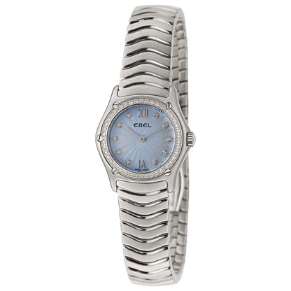 Front view of Ebel Classic Wave Women's Swiss Quartz (Battery-Powered) Watch 9157F14-24725