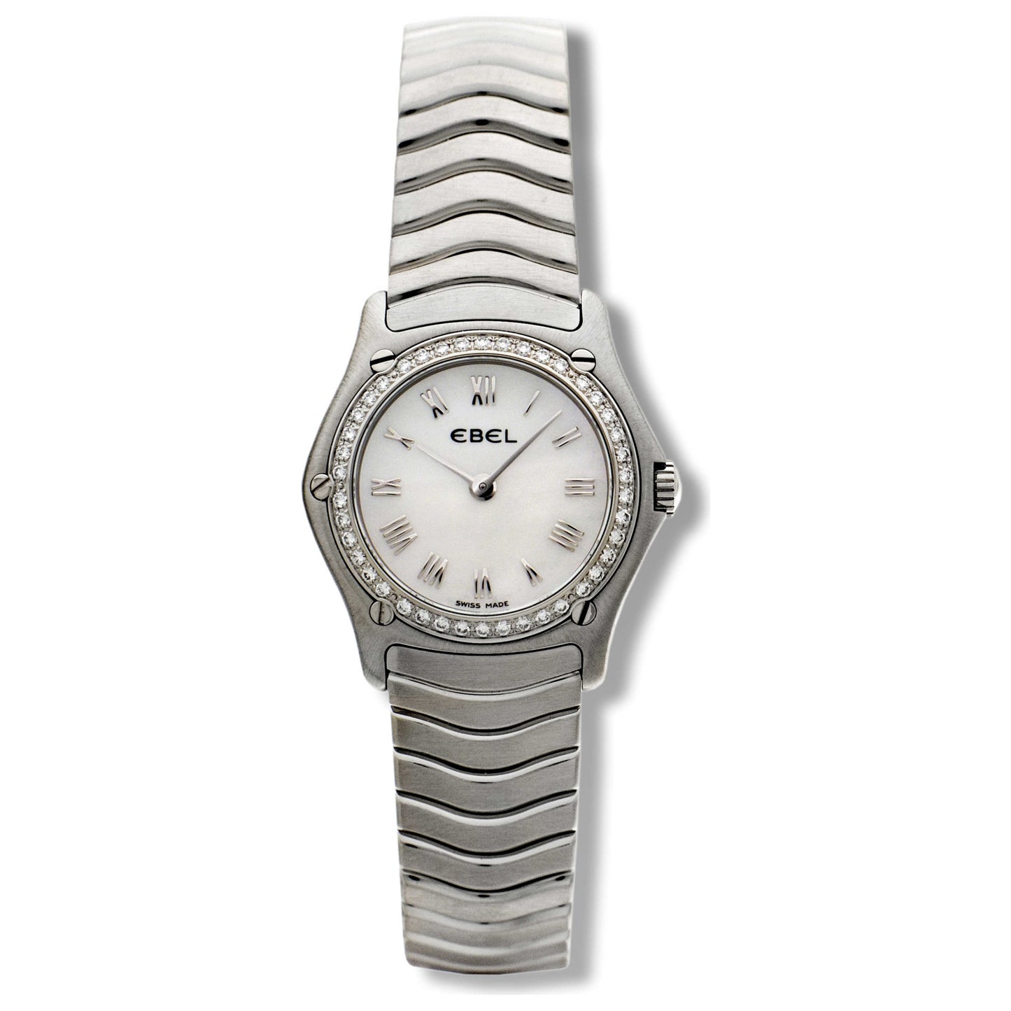 Front view of Ebel Classic Wave Women's Swiss Quartz (Battery-Powered) Watch 9157F14-9225