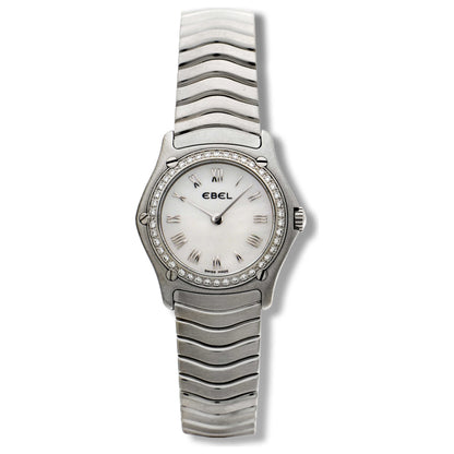 Front view of Ebel Classic Wave Women's Swiss Quartz (Battery-Powered) Watch 9157F14-9225
