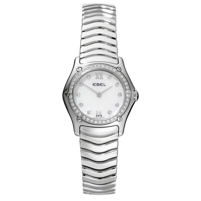 Front view of Ebel Classic Wave Women's Swiss Quartz (Battery-Powered) Watch 9157F15-9725