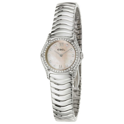 Front view of Ebel Classic Wave Women's Swiss Quartz (Battery-Powered) Watch 9157F17-973025