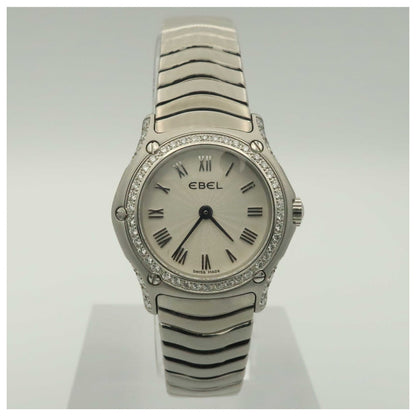 Front view of Ebel Classic Wave Women's Swiss Quartz (Battery-Powered) Watch 9157F19-971025-SDV