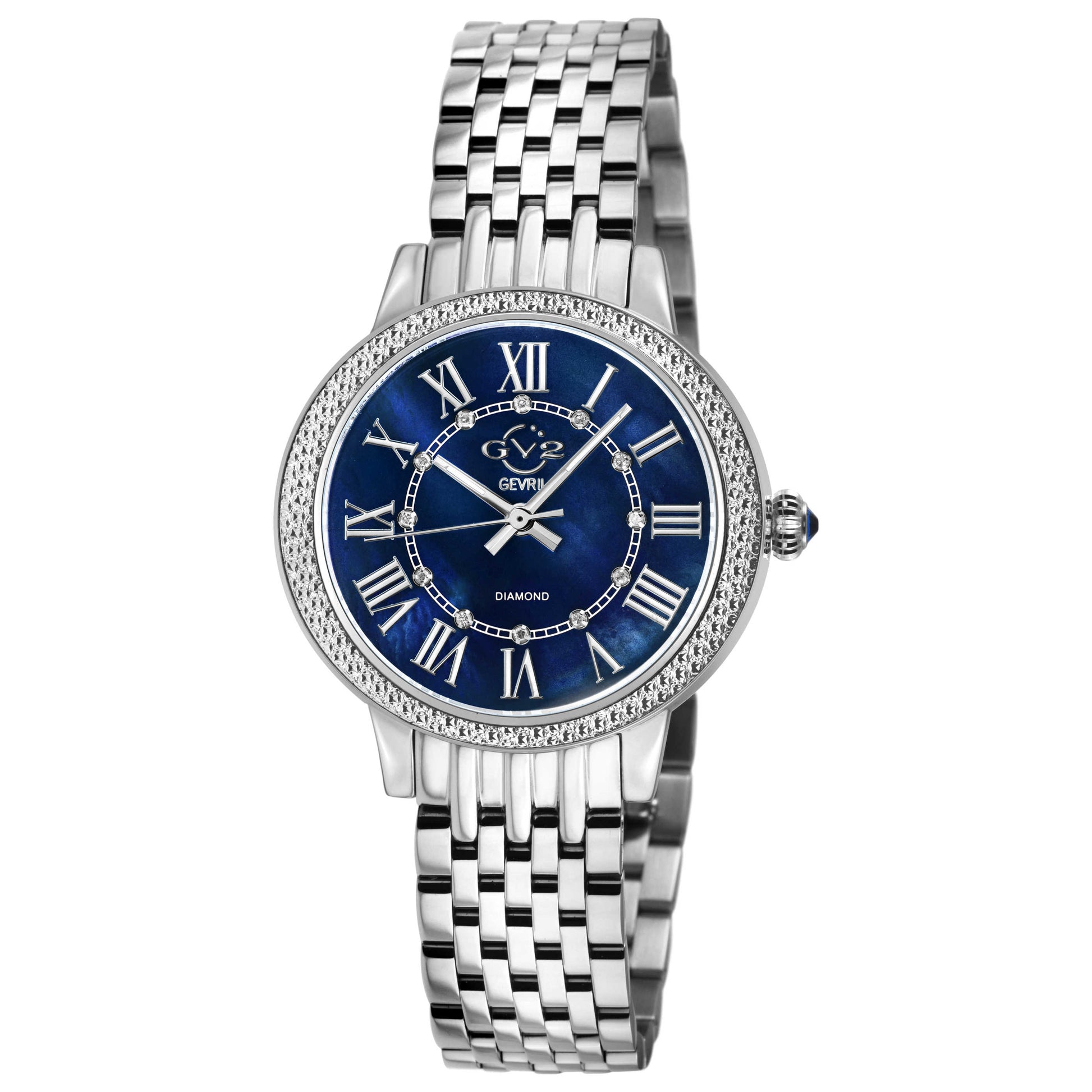 Front view of GV2 by Gevril Astor III Diamond Women's Quartz Watch 9159B