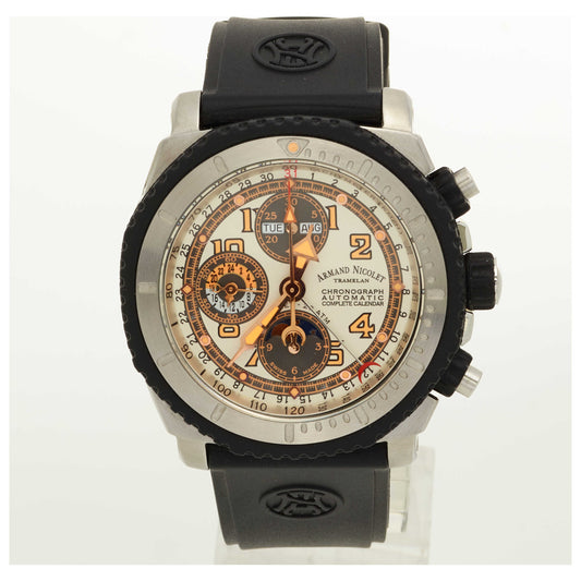 Front view of Armand Nicolet S05 Men's Automatic Watch 9168A-AG-G9164-SD
