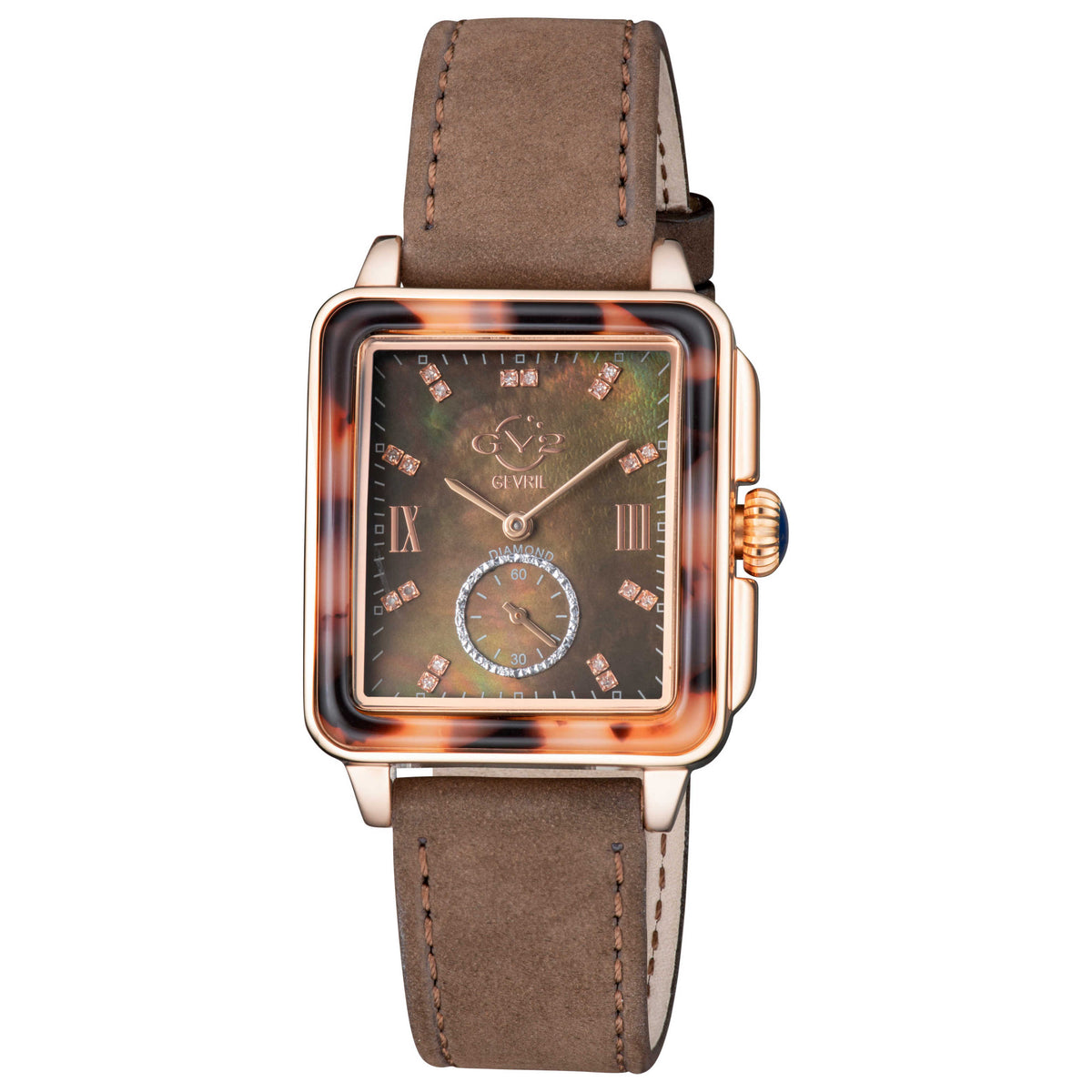 Bari Diamond Quartz Brown Mother-of-Pearl Women's Watch 9249.5