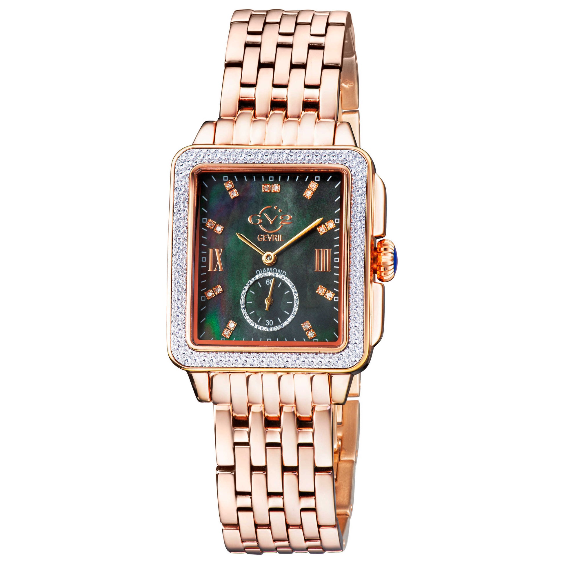 Front view of GV2 by Gevril Bari Diamond Women's Quartz Watch 9250B