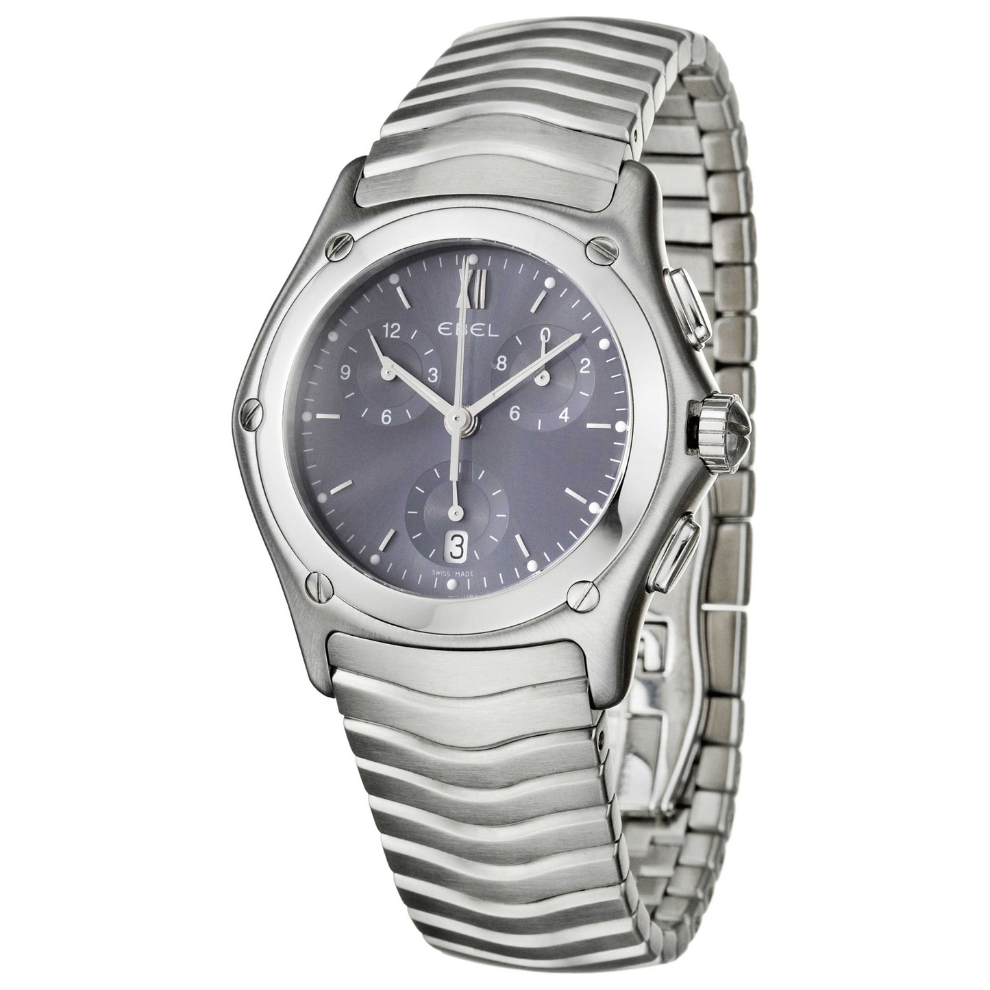 Front view of Ebel Classic Wave Men's Swiss Quartz (Battery-Powered) Watch 9251F41-3325