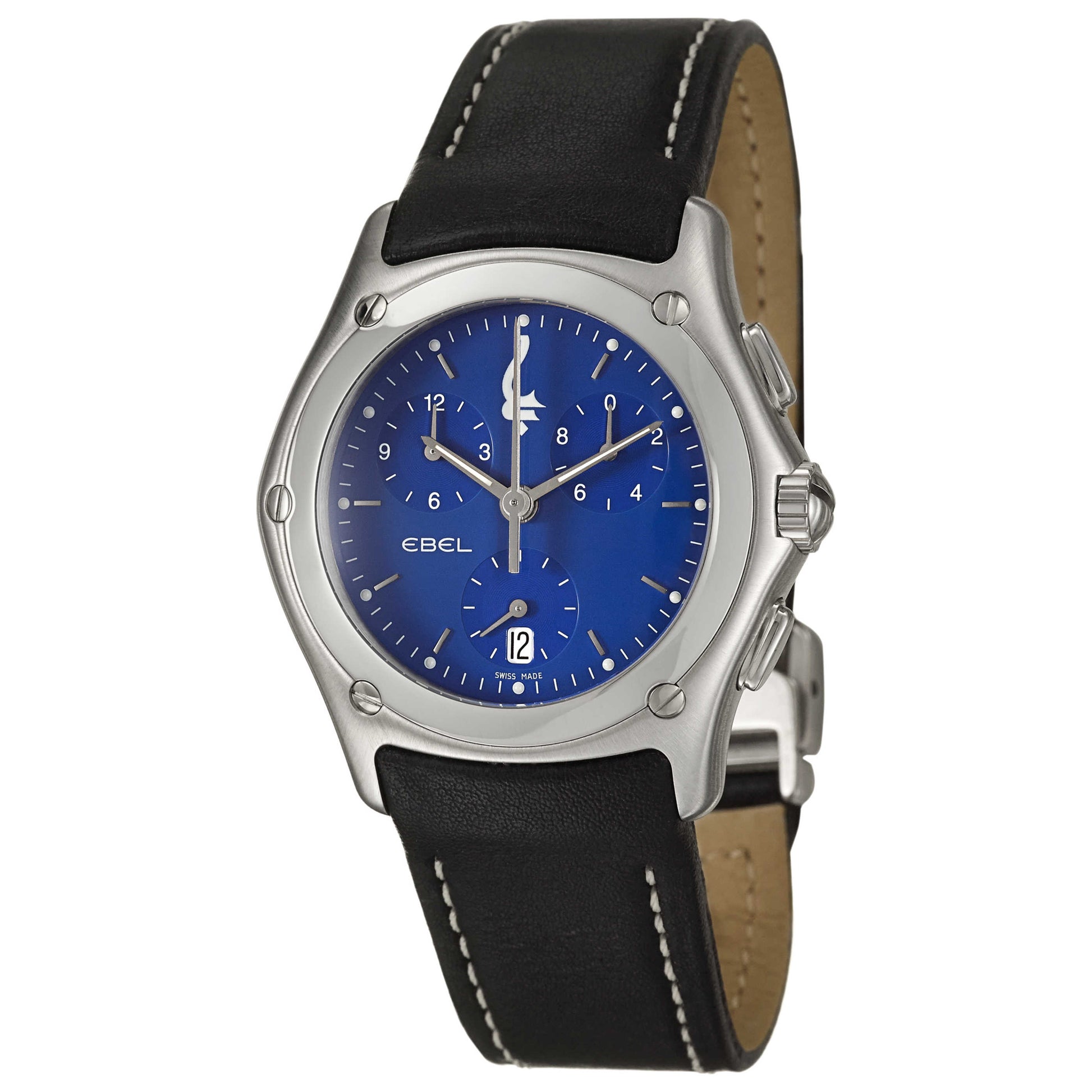 Front view of Ebel Classic Wave Men's Swiss Quartz (Battery-Powered) Watch 9251F41-34335F06