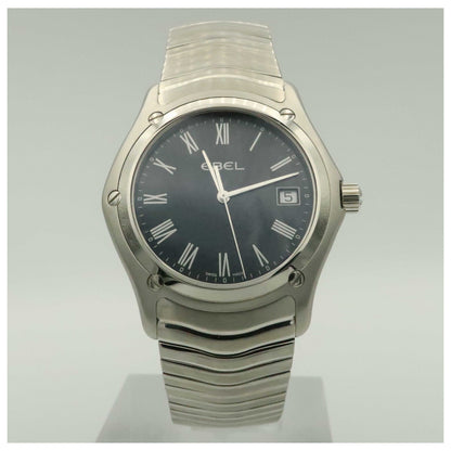 Front view of Ebel Classic Men's Swiss Quartz (Battery-Powered) Watch 9255F41-5125-SDV