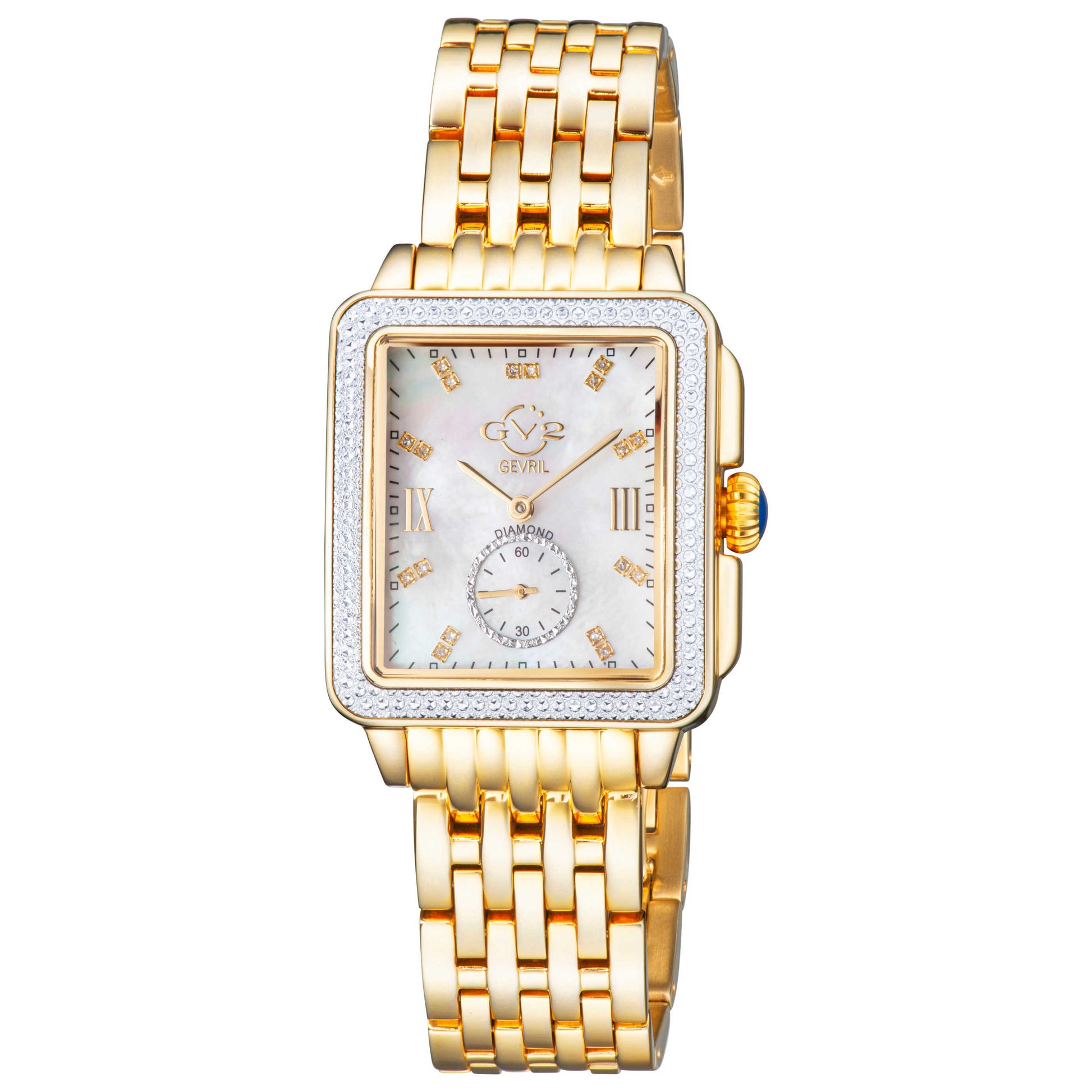 Front view of GV2 by Gevril Bari Diamond Women's Quartz Watch 9256B