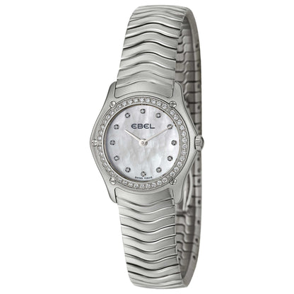 Front view of Ebel Classic Wave Women's Swiss Quartz (Battery-Powered) Watch 9256F24-9925
