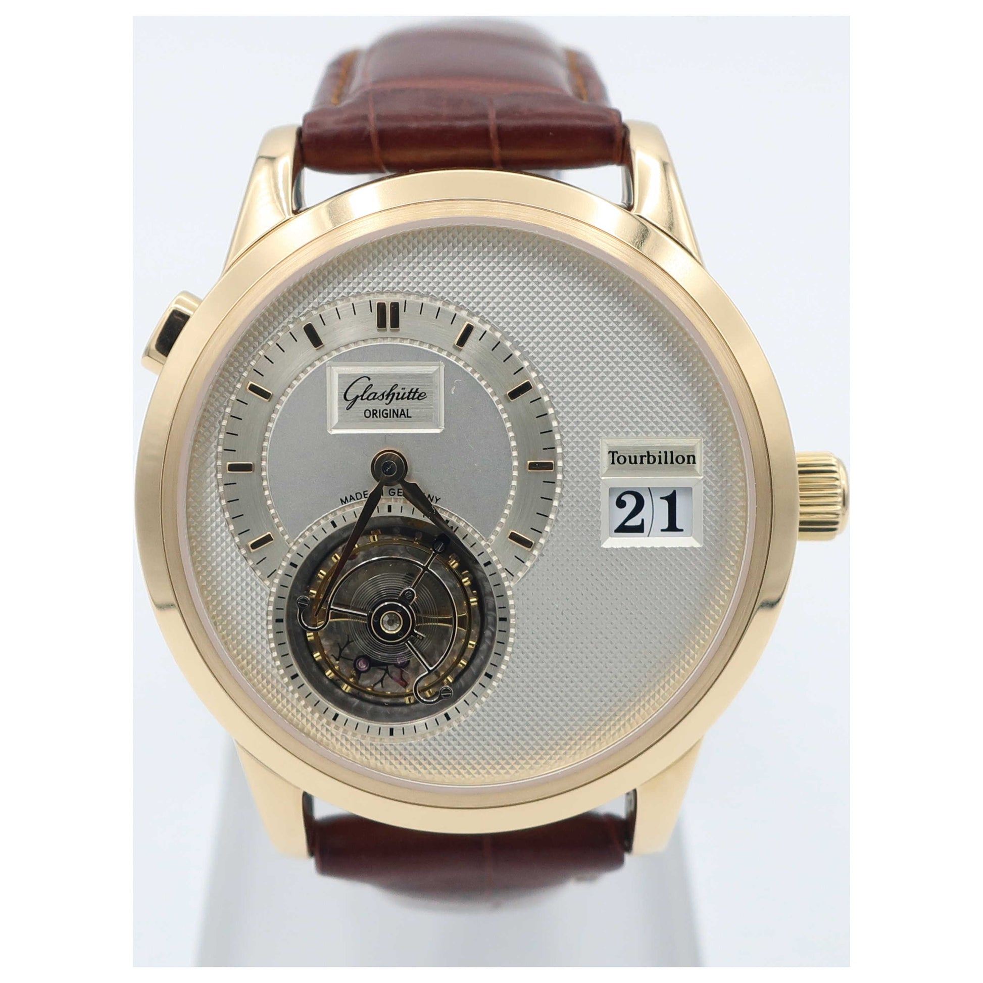 Front view of Glashutte Pano Men's Automatic Watch 93-01-01-01-04-SD