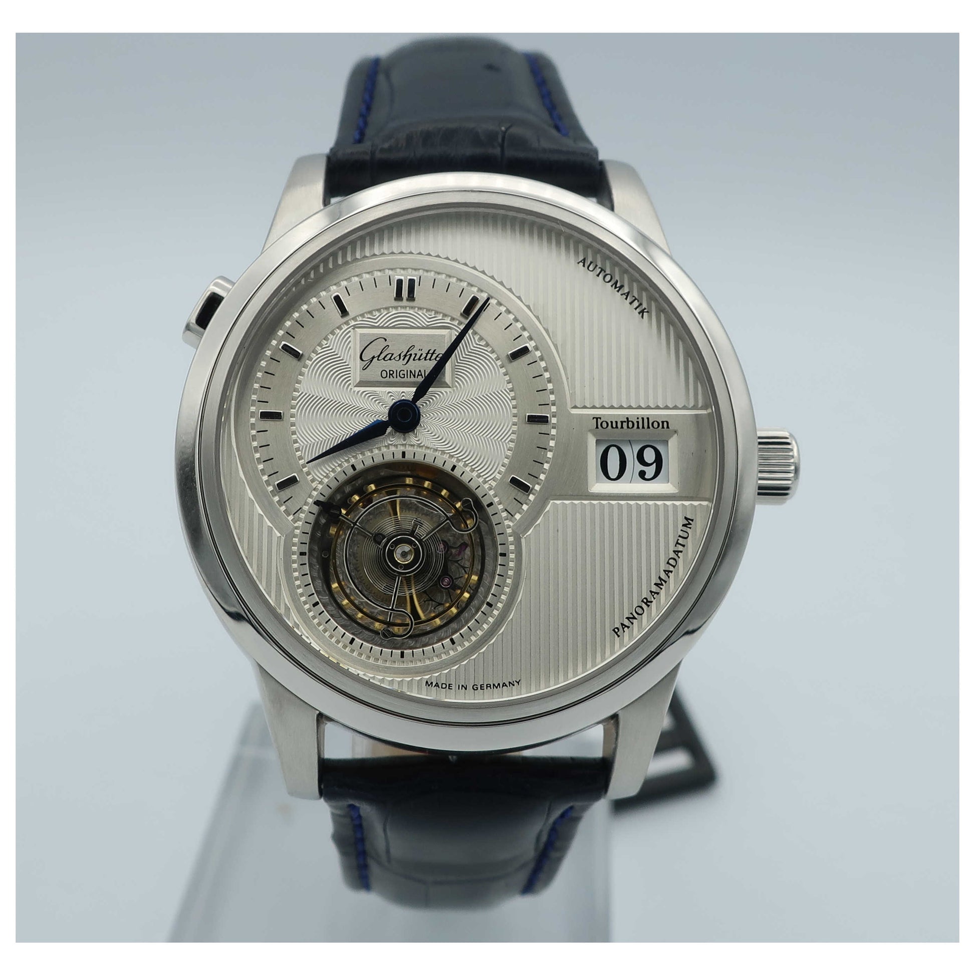 Front view of Glashutte Pano Men's Automatic Watch 93-01-03-03-04-SD
