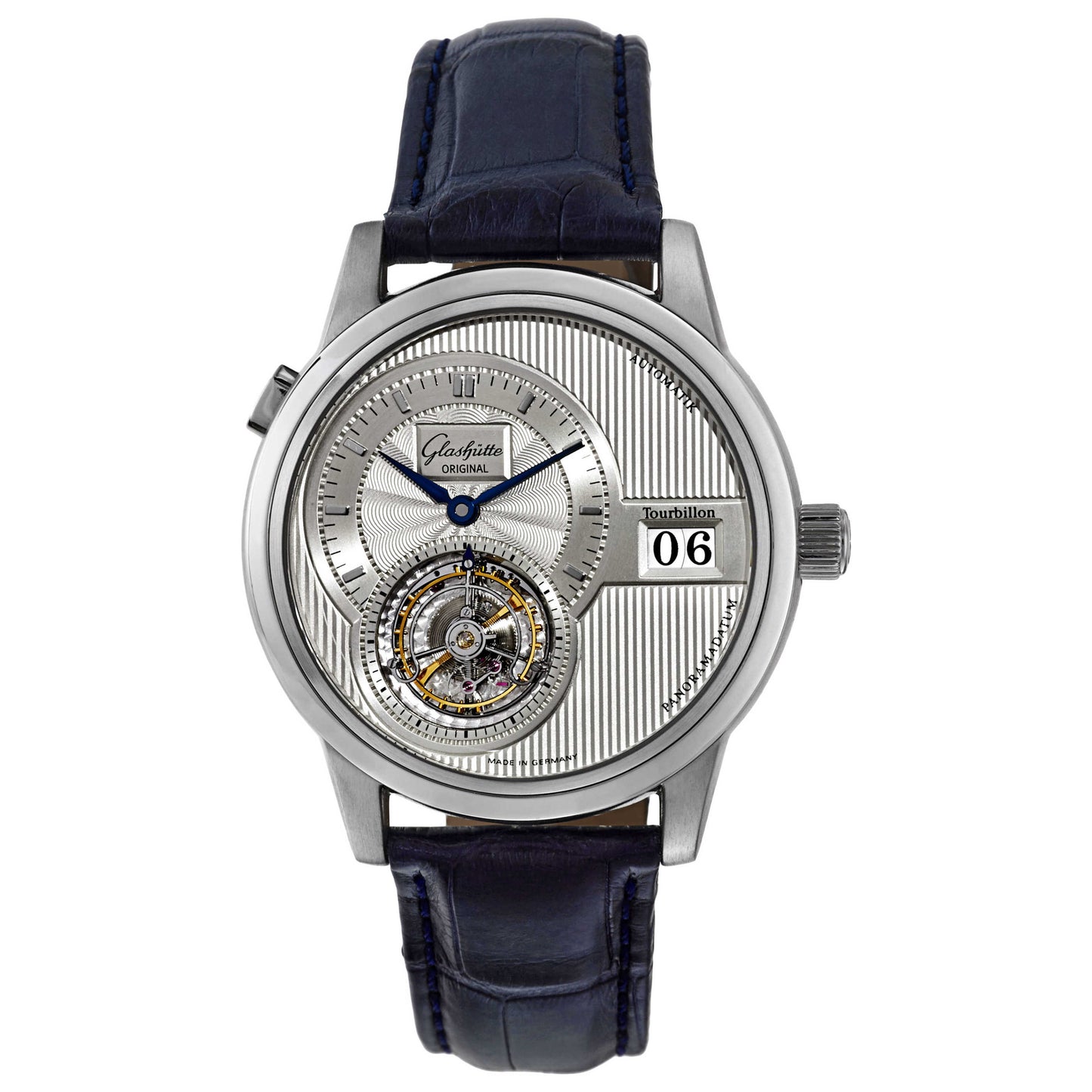 Front view of Glashutte Pano Men's Automatic Watch 93-01-03-03-04