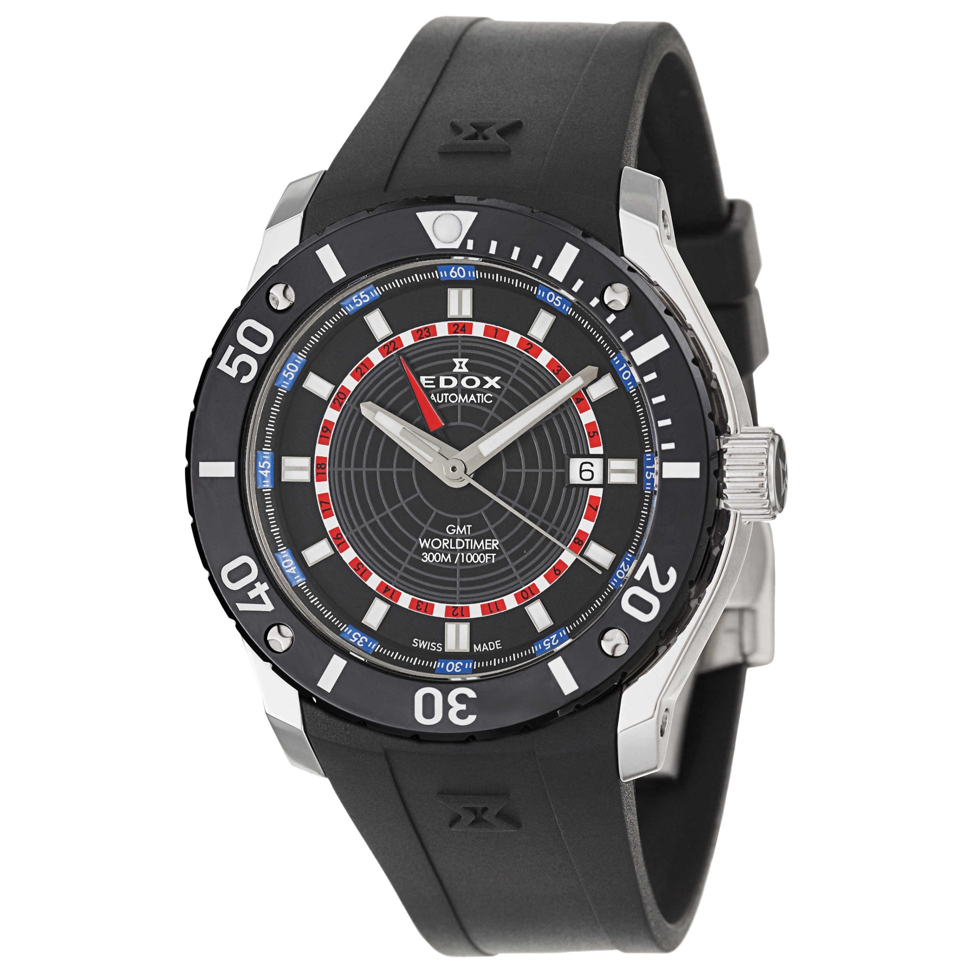 Front view of Edox Class 1 Men's Automatic Watch 93005-3-NBUR