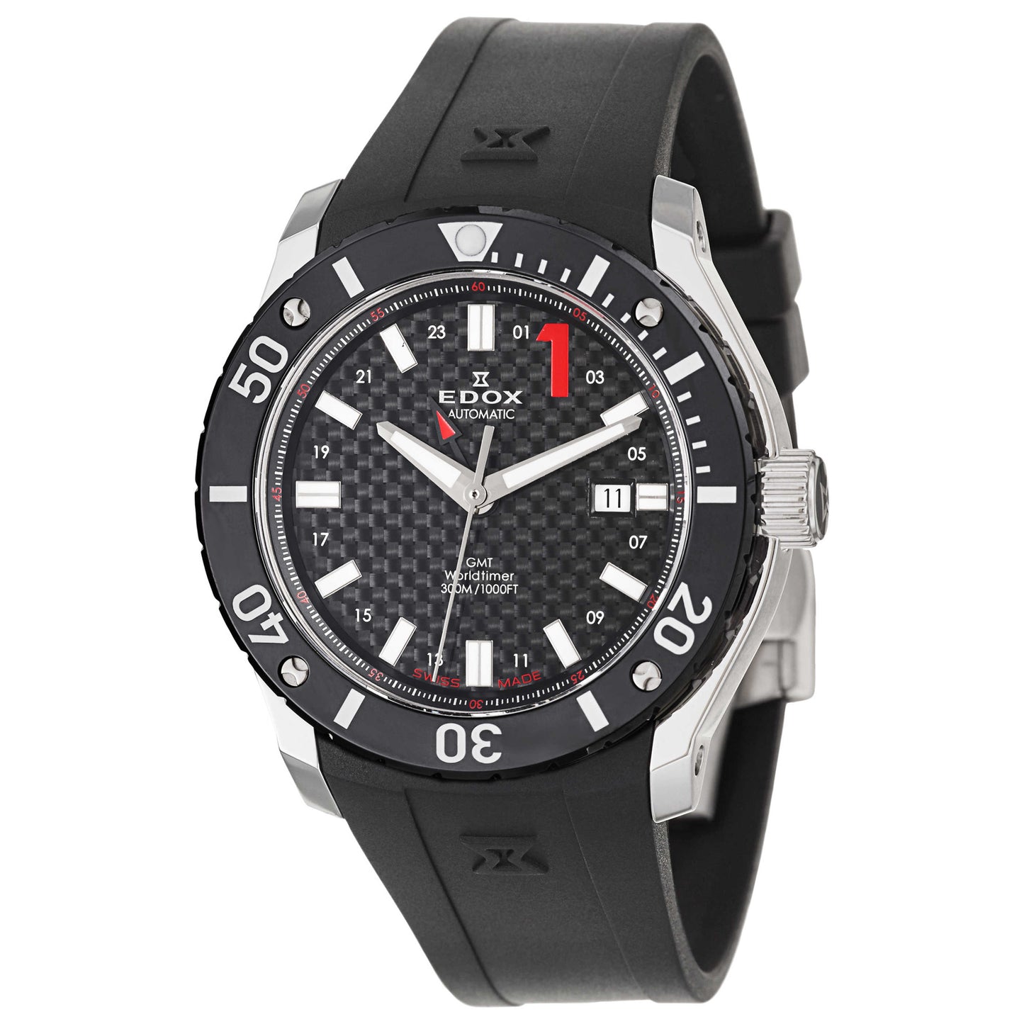 Front view of Edox Class 1 Men's Automatic Watch 93005-3-NIN