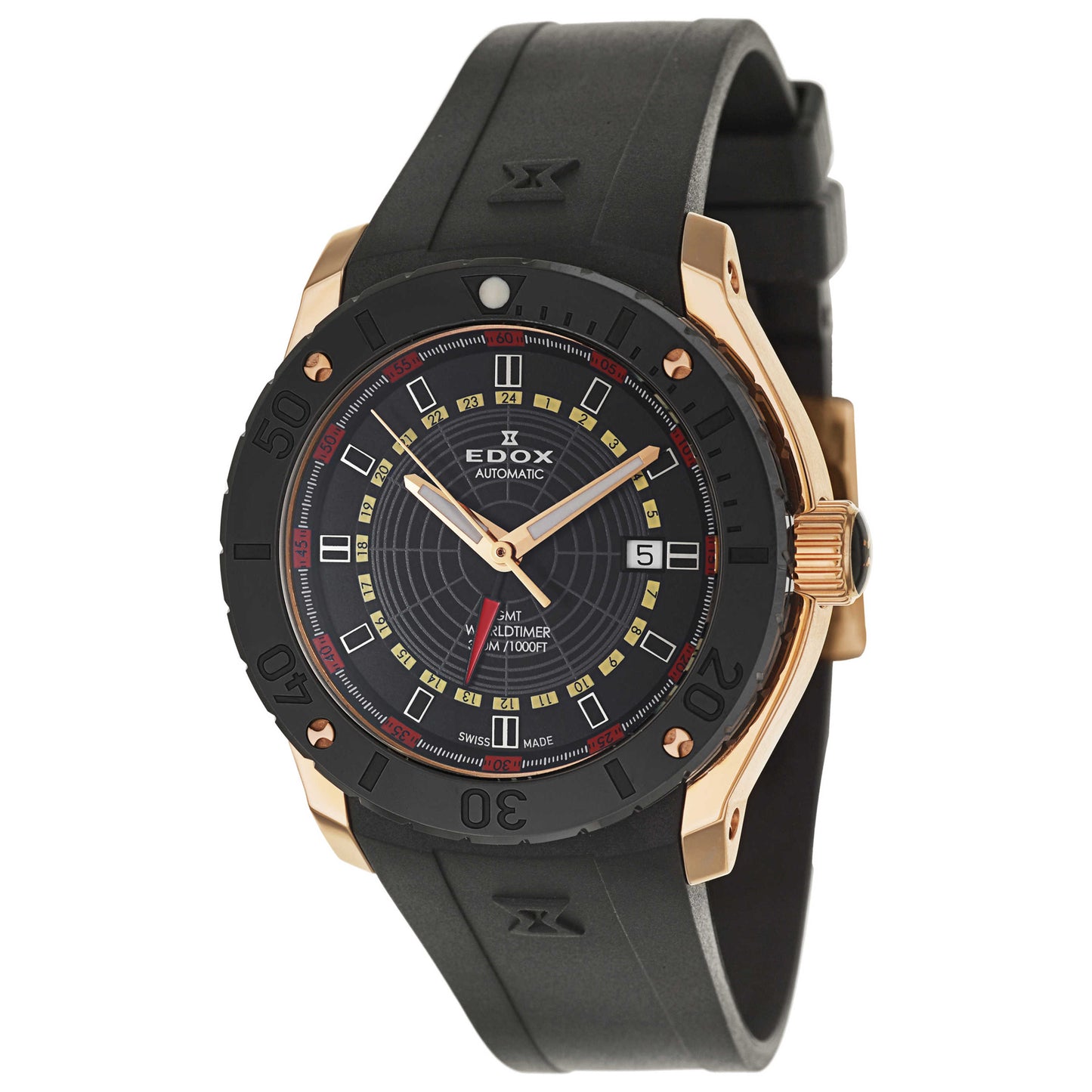 Front view of Edox Class 1 Men's Automatic Watch 93005-37R-NOJ1