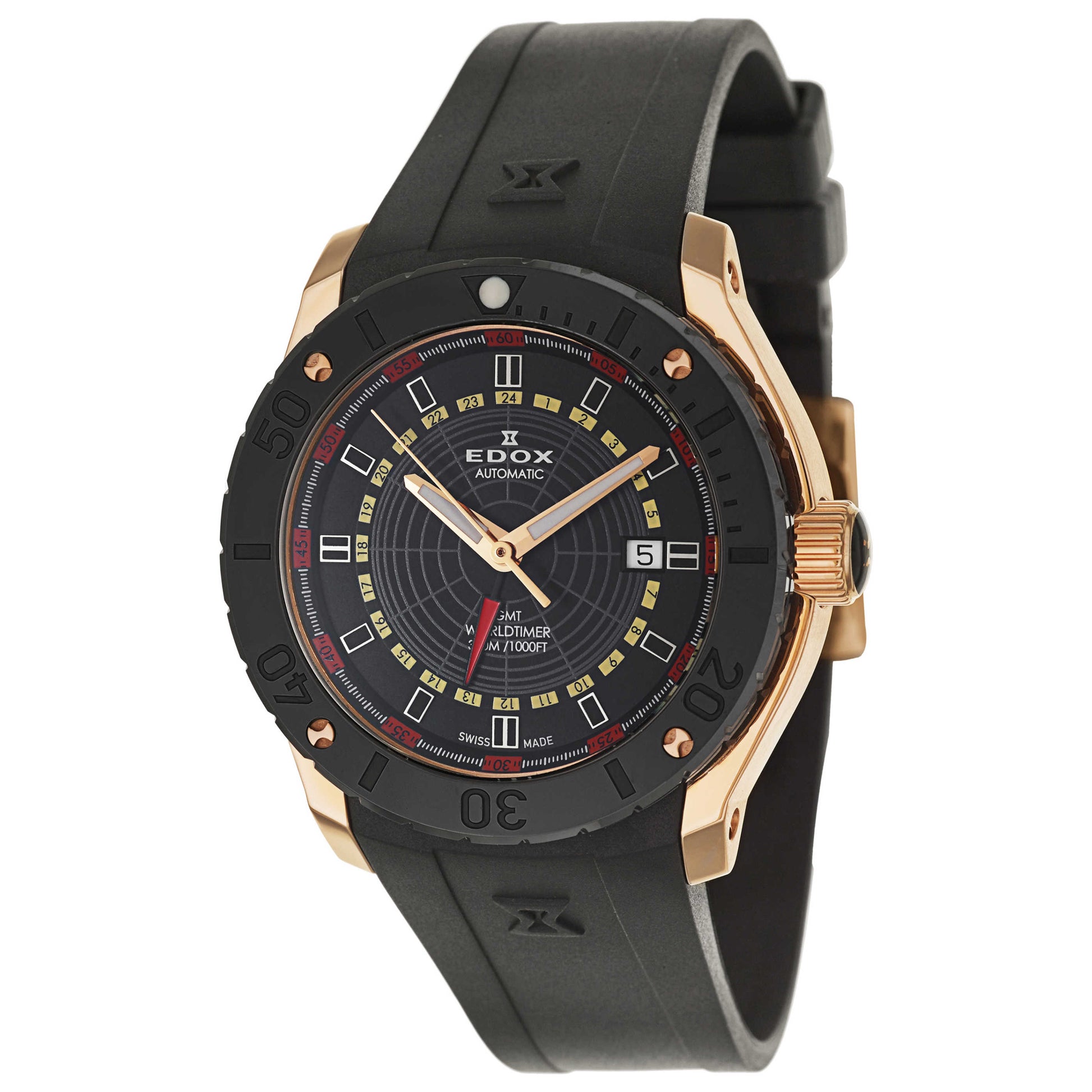 Front view of Edox Class 1 Men's Automatic Watch 93005-37R-NOJ1