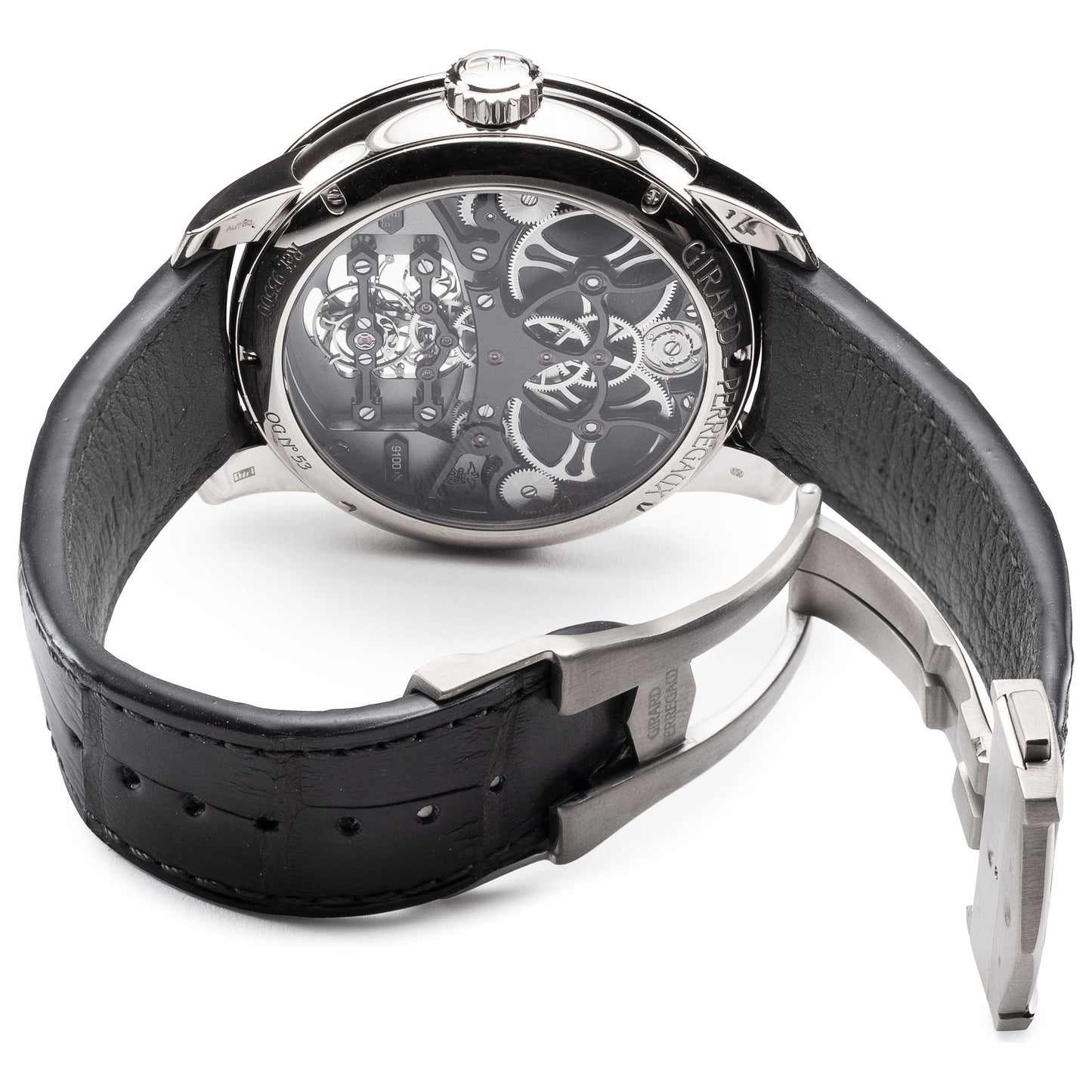 Back view of Girard-Perregaux Constant Escapement LM Men's Manual-Wind Watch 93500-53-131-BA6C