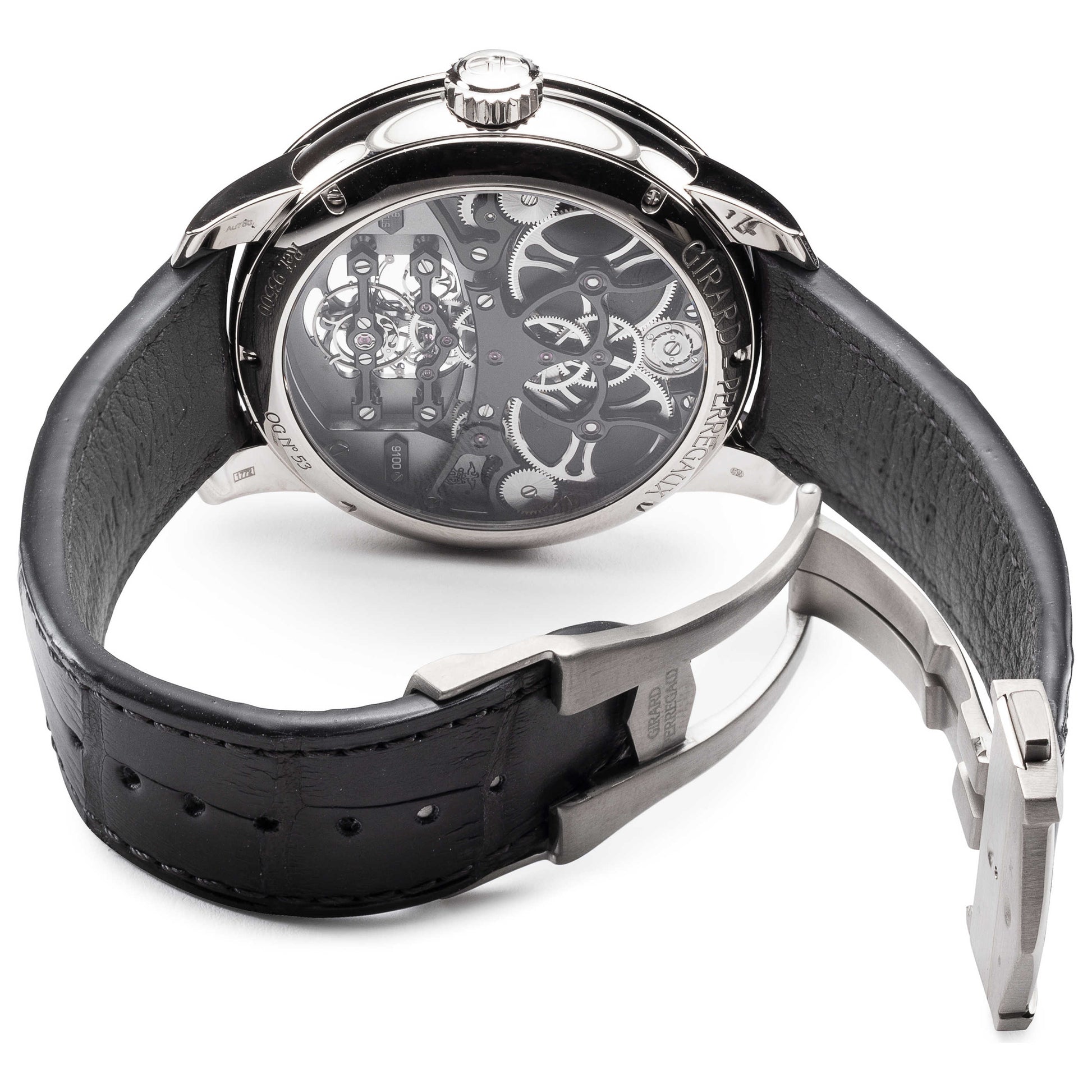 Back view of Girard-Perregaux Constant Escapement LM Men's Manual-Wind Watch 93500-53-131-BA6C