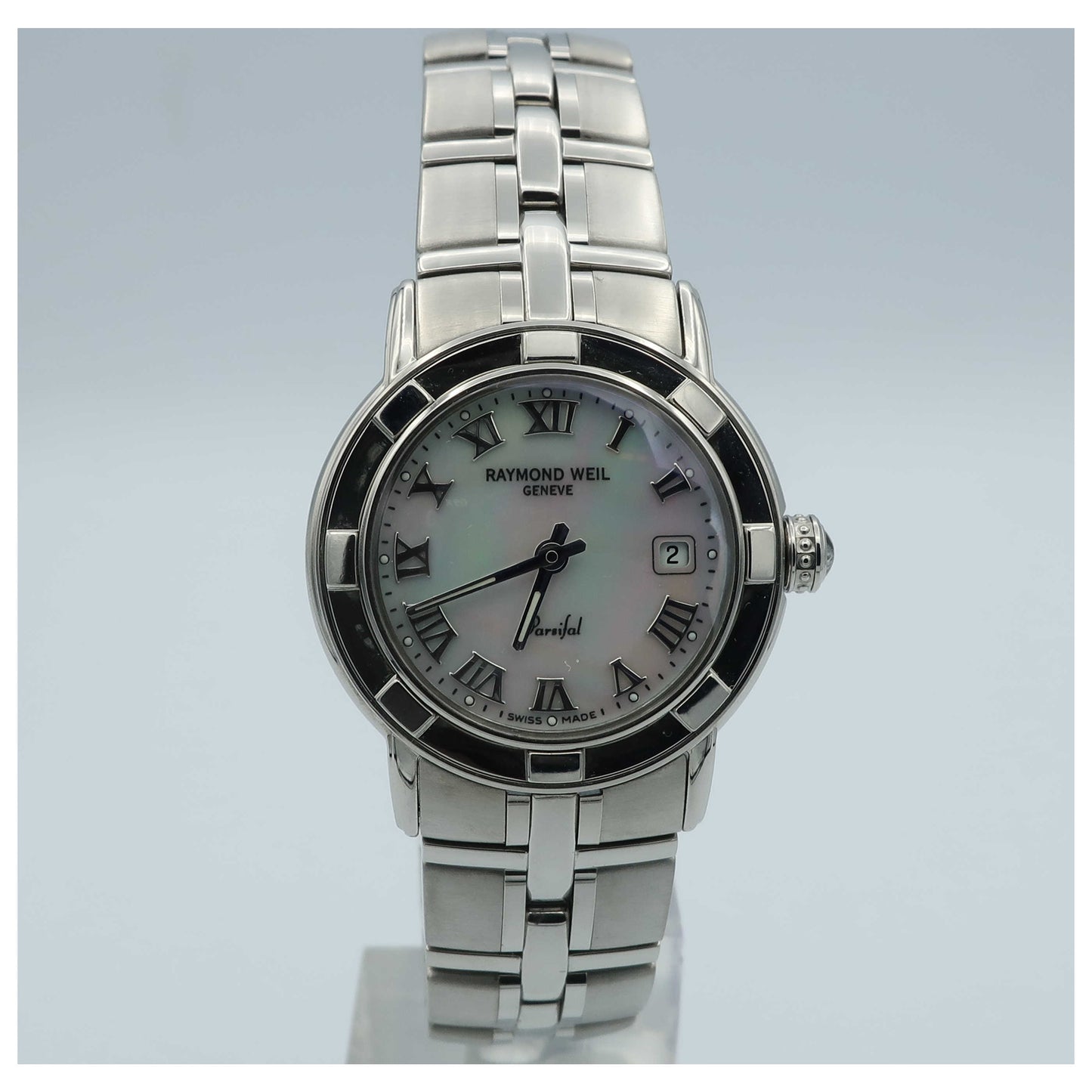 Front view of Raymond Weil Parsifal Women's Swiss Quartz (Battery-Powered) Watch 9441-ST-00908-PO