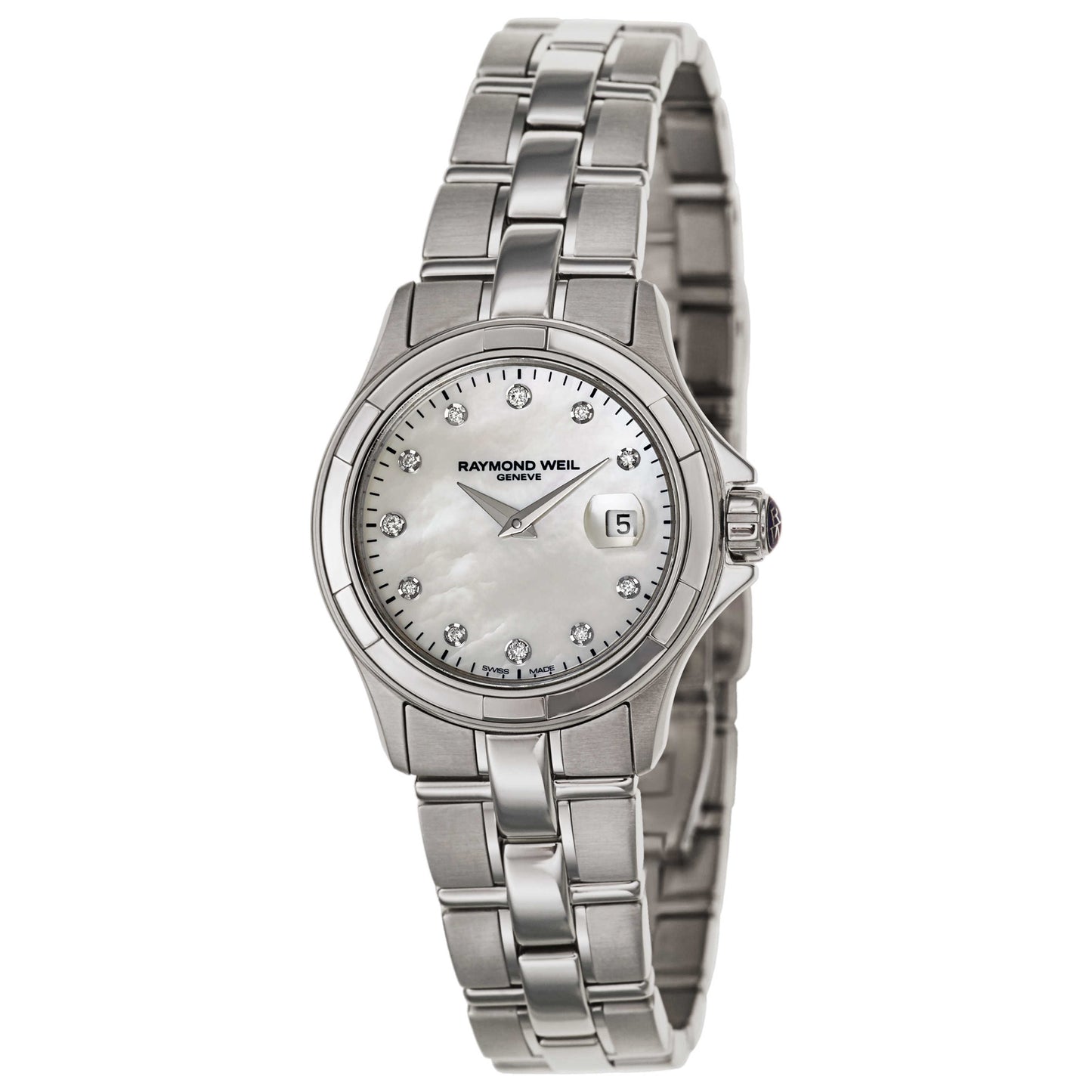 Front view of Raymond Weil Parsifal Women's Swiss Quartz (Battery-Powered) Watch 9460-ST-97081