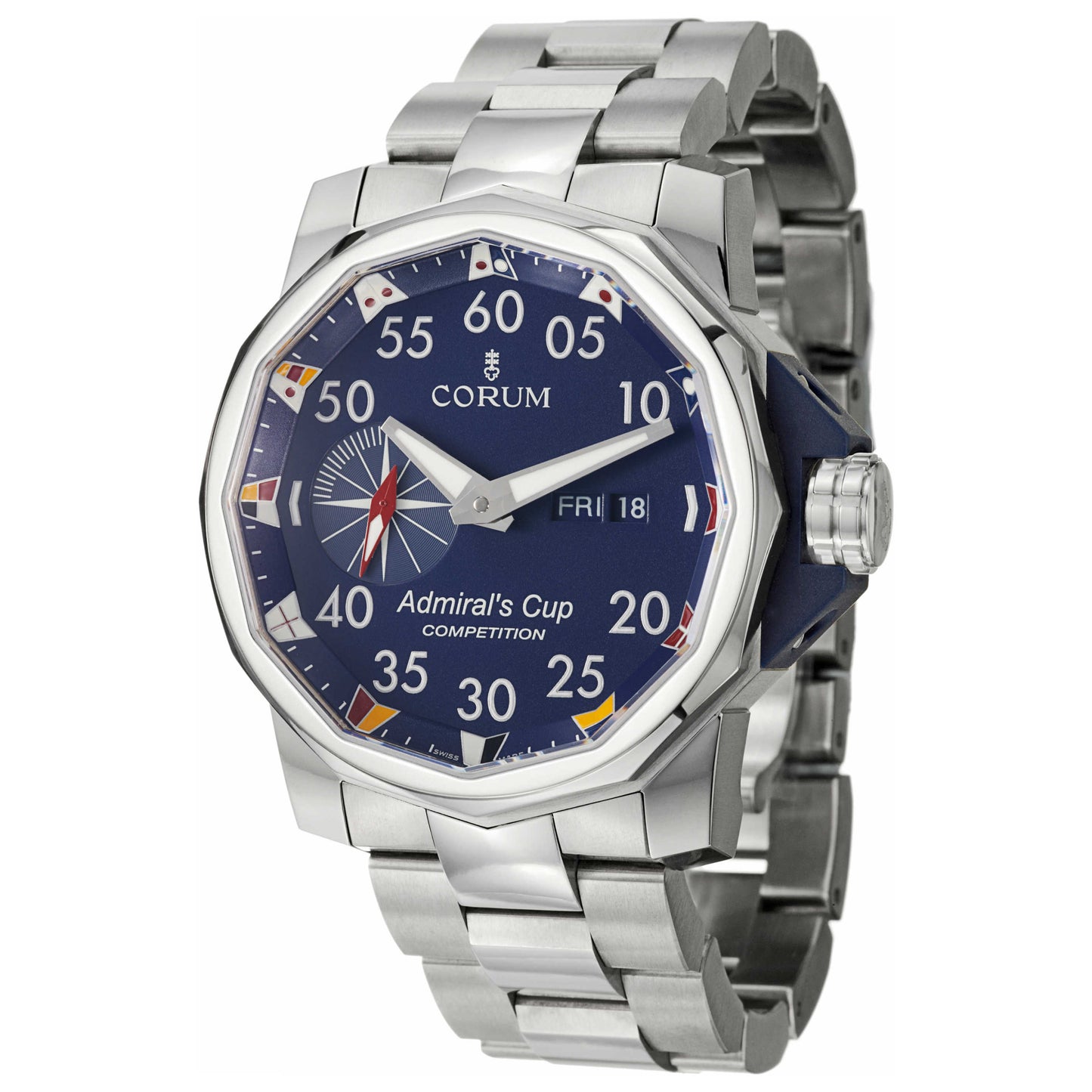 Front view of Corum Admiral's Cup Men's Automatic Watch 947-933-04-V700-AB12