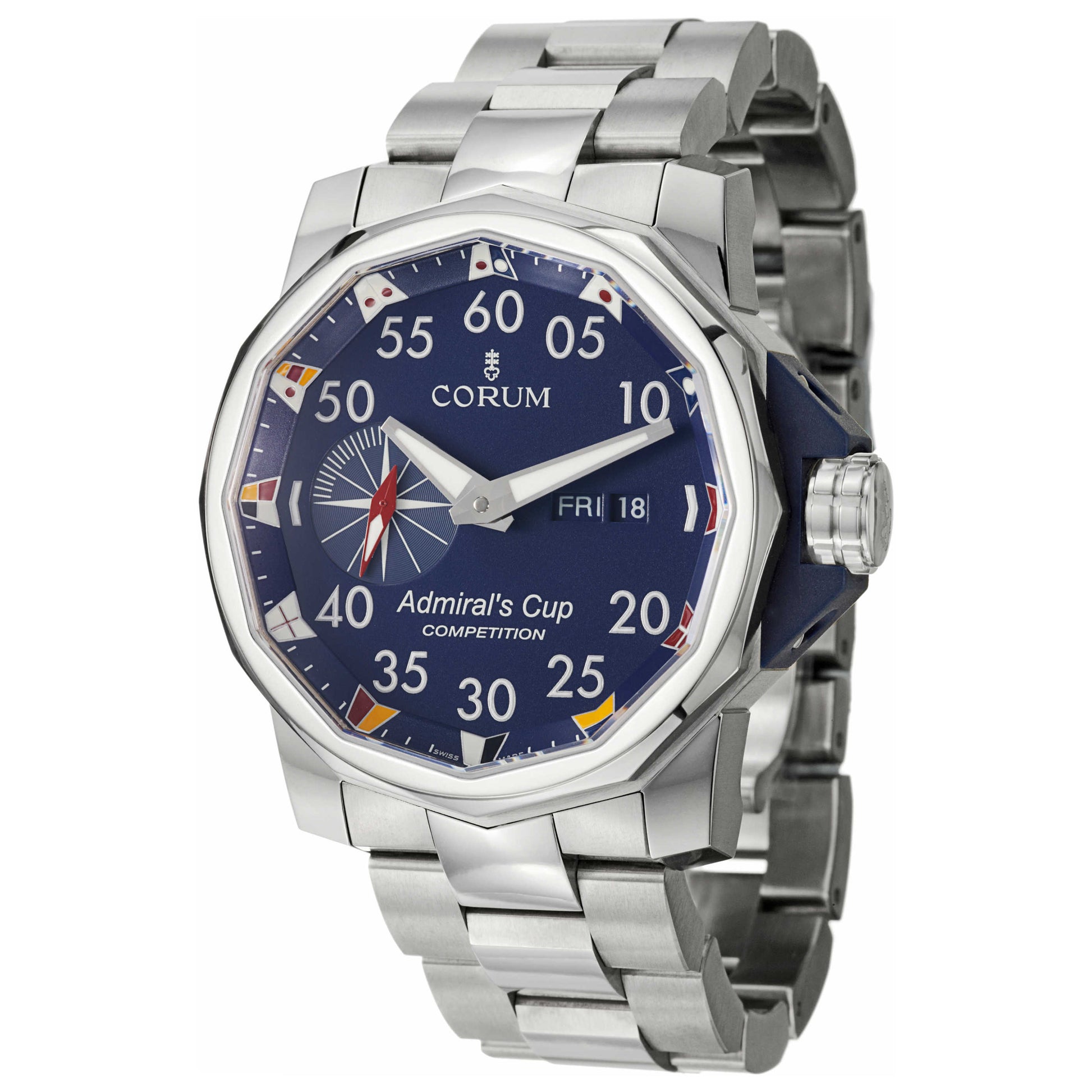Front view of Corum Admiral's Cup Men's Automatic Watch 947-933-04-V700-AB12