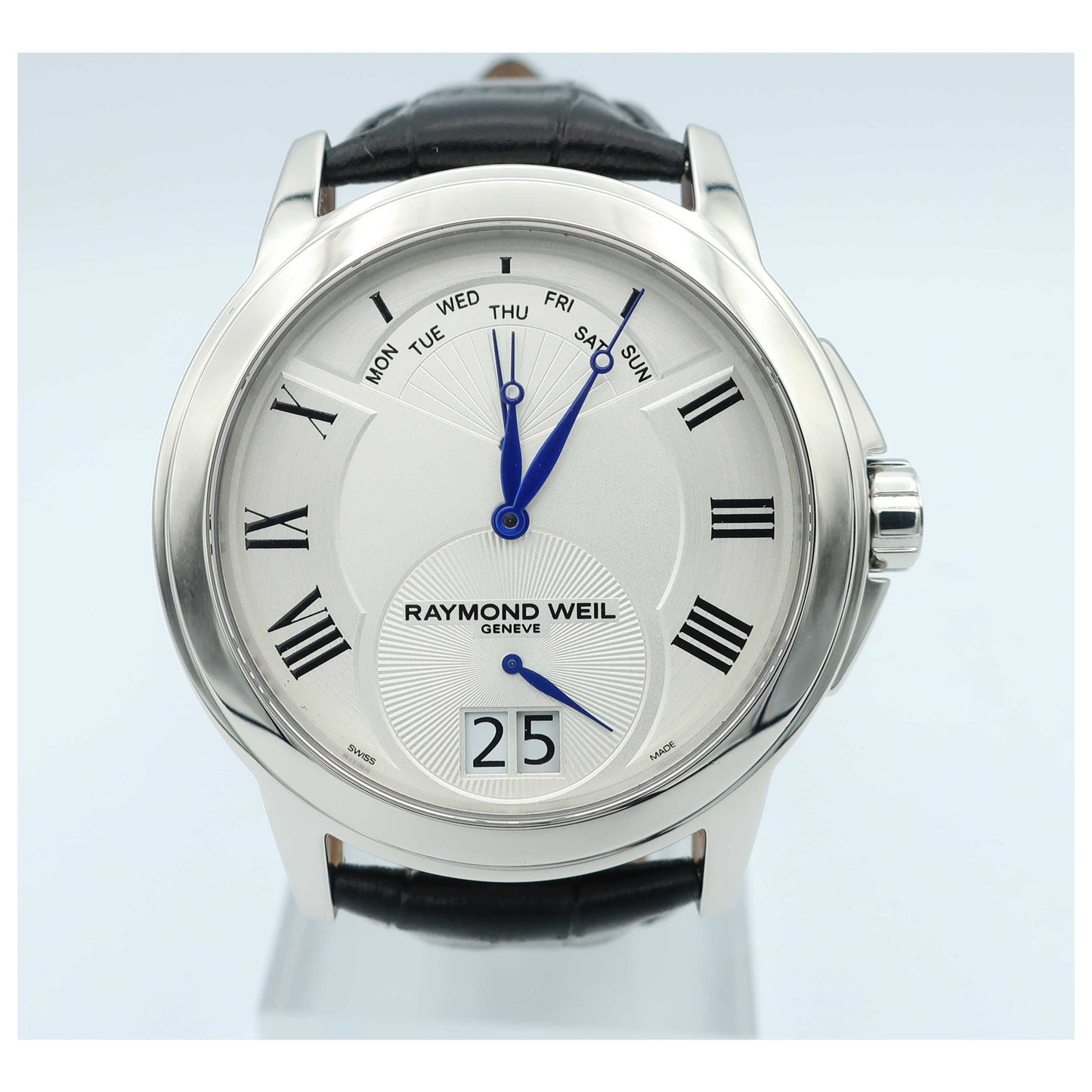 Front view of Raymond Weil Tradition Men's Swiss Quartz (Battery-Powered) Watch 9577-STC-00650-PO